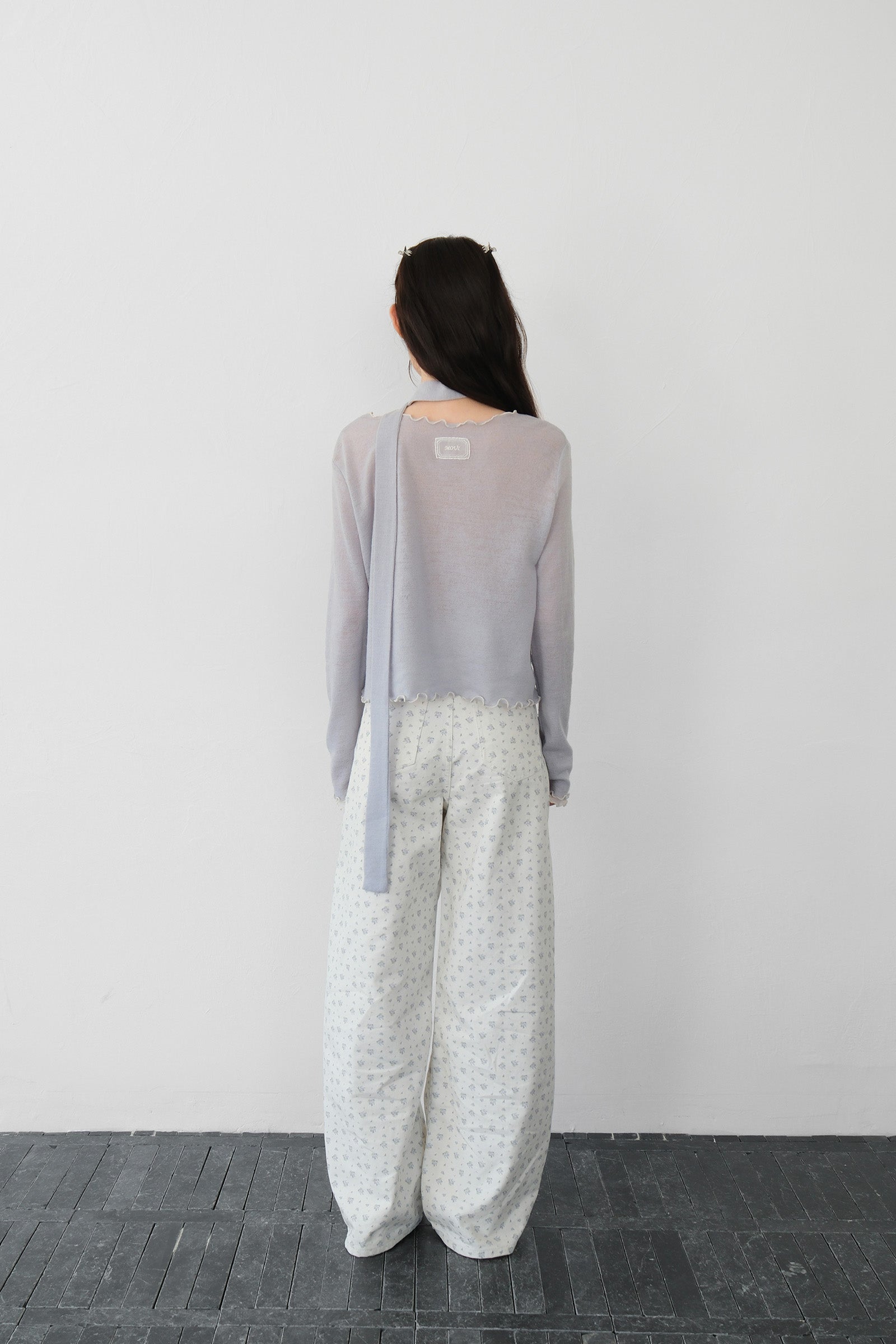 MOUI MUSK CARDIGAN_GREY BLUE