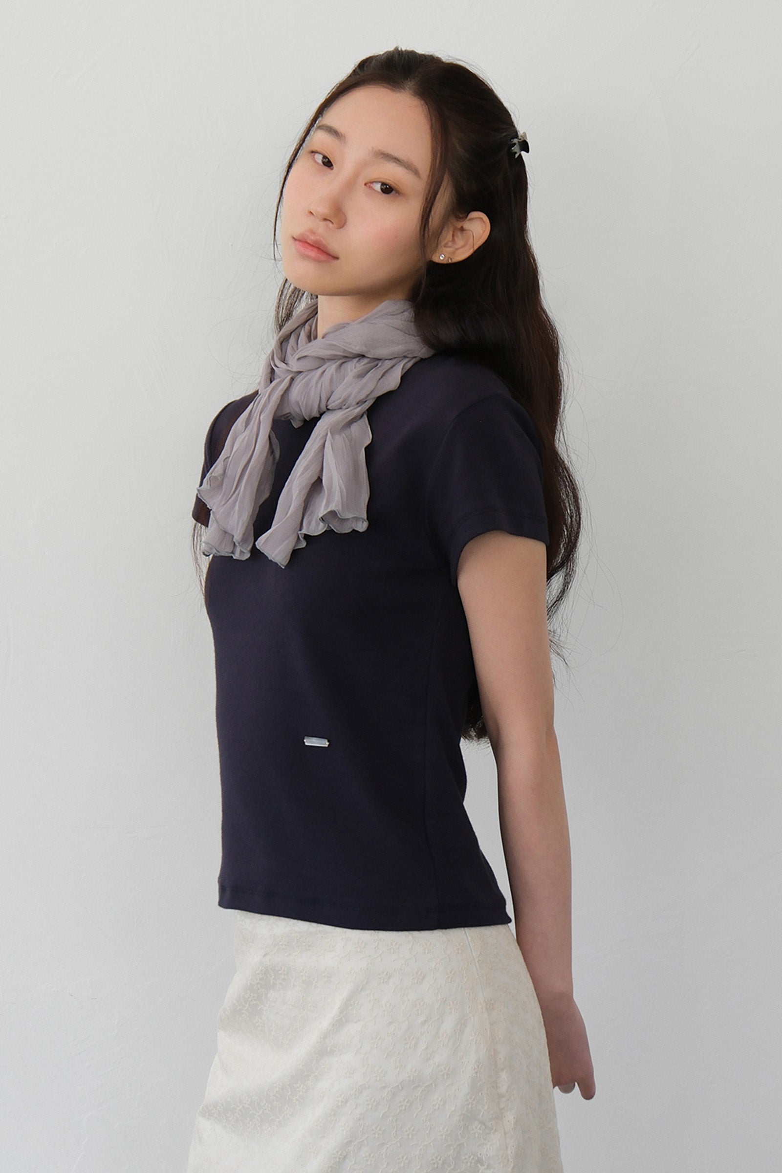 MOUI T-SHIRT EN COTON_BLEU MARINE