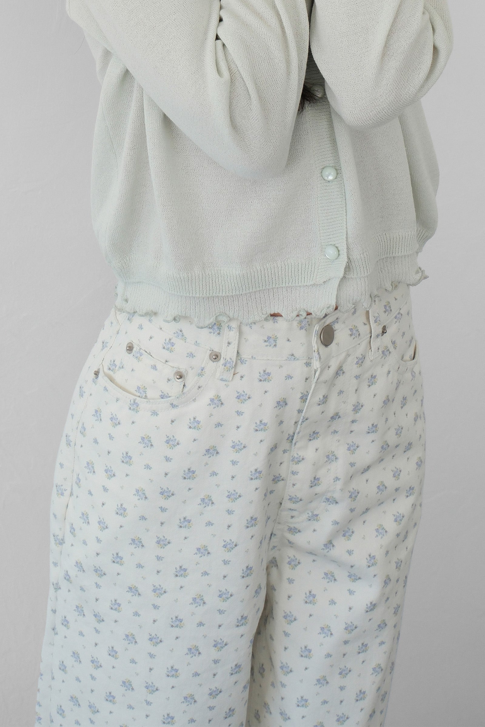 MOUI FLOWER COTTON PANTS_IVORY