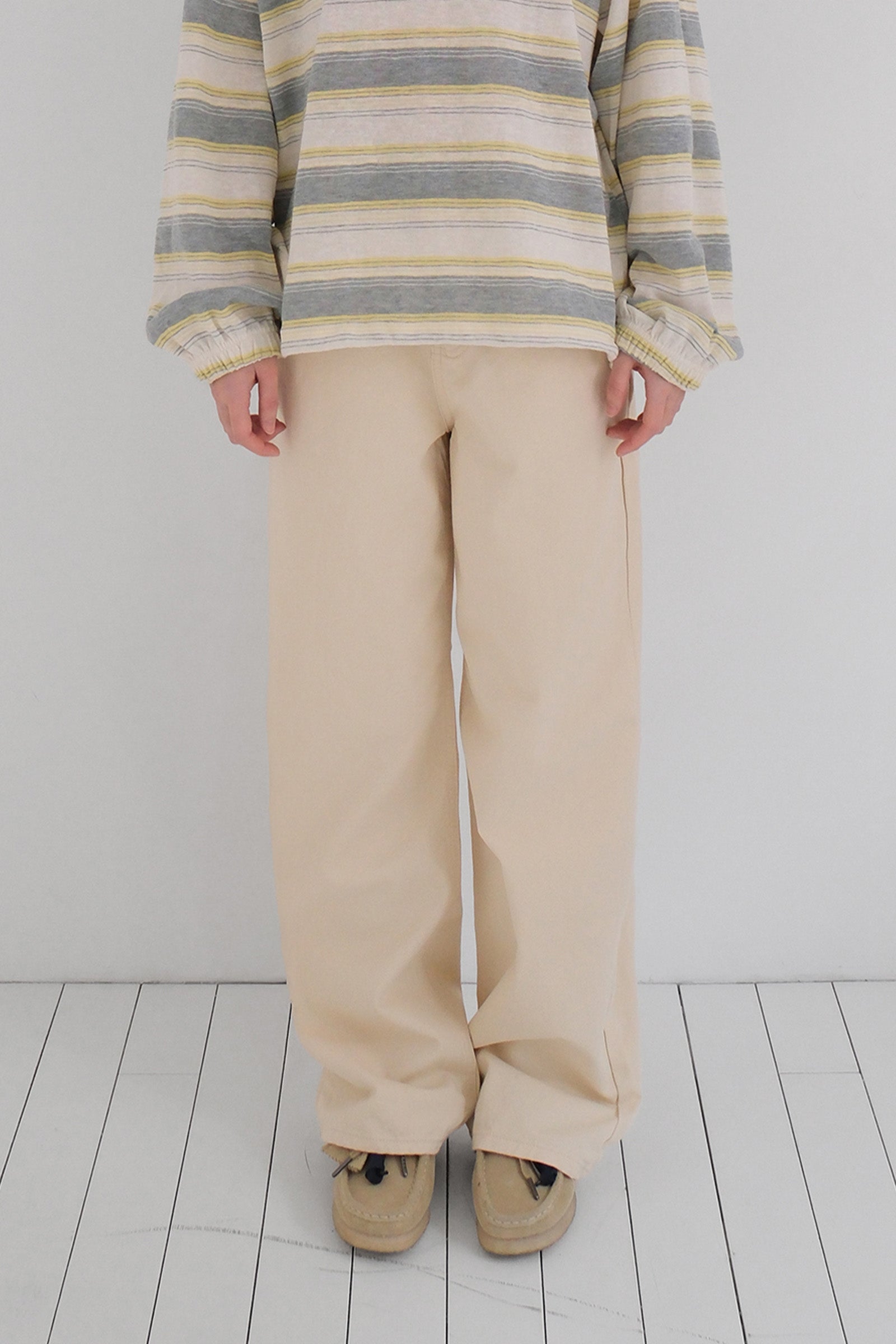 MOUI STRAIGHT COTTON PANTS_BUTTER