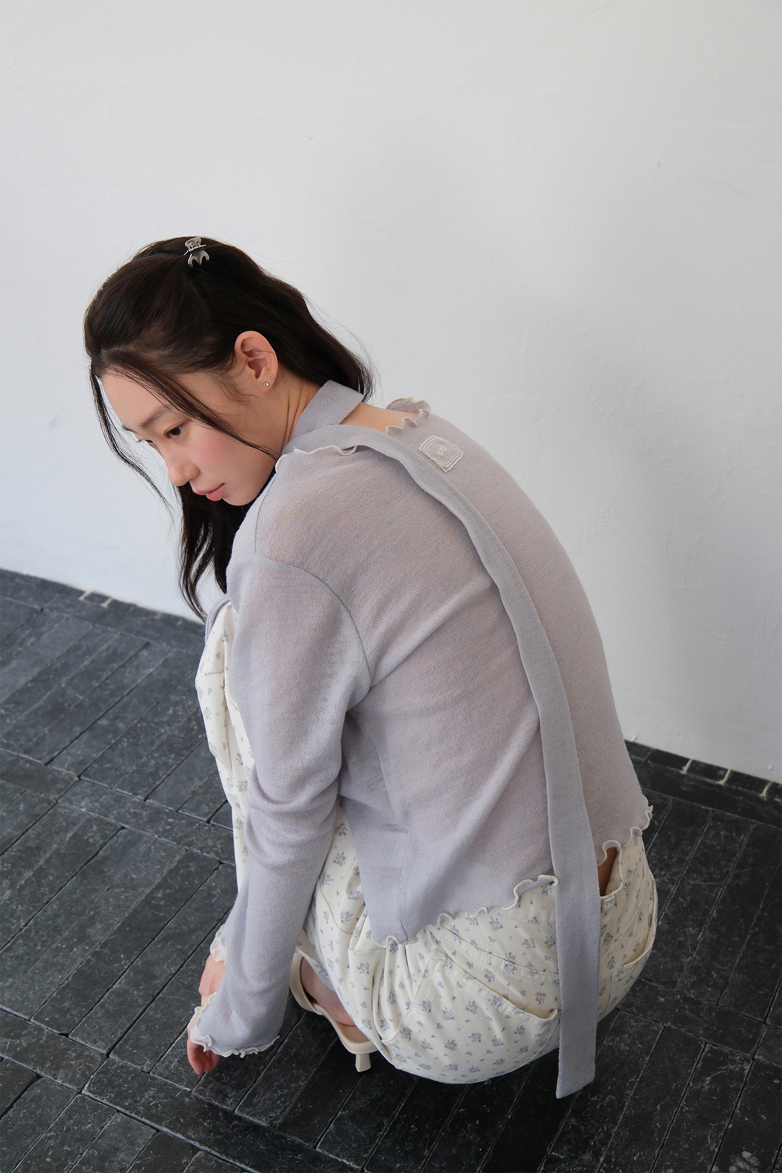 MOUI MUSK CARDIGAN_GREY BLUE