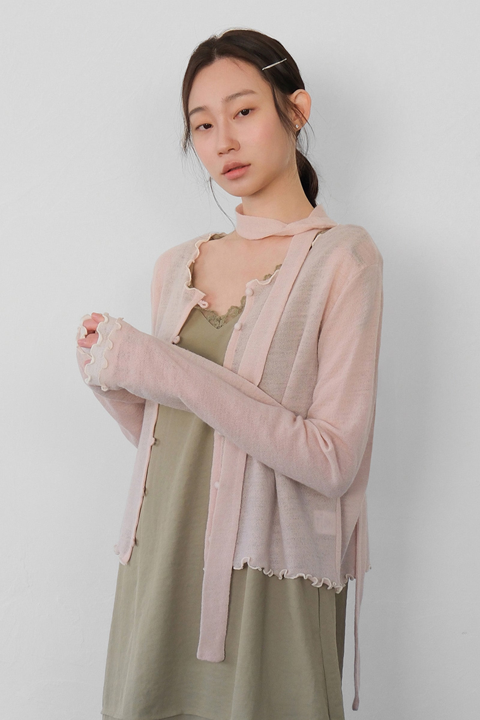 MOUI MUSK CARDIGAN_PINK