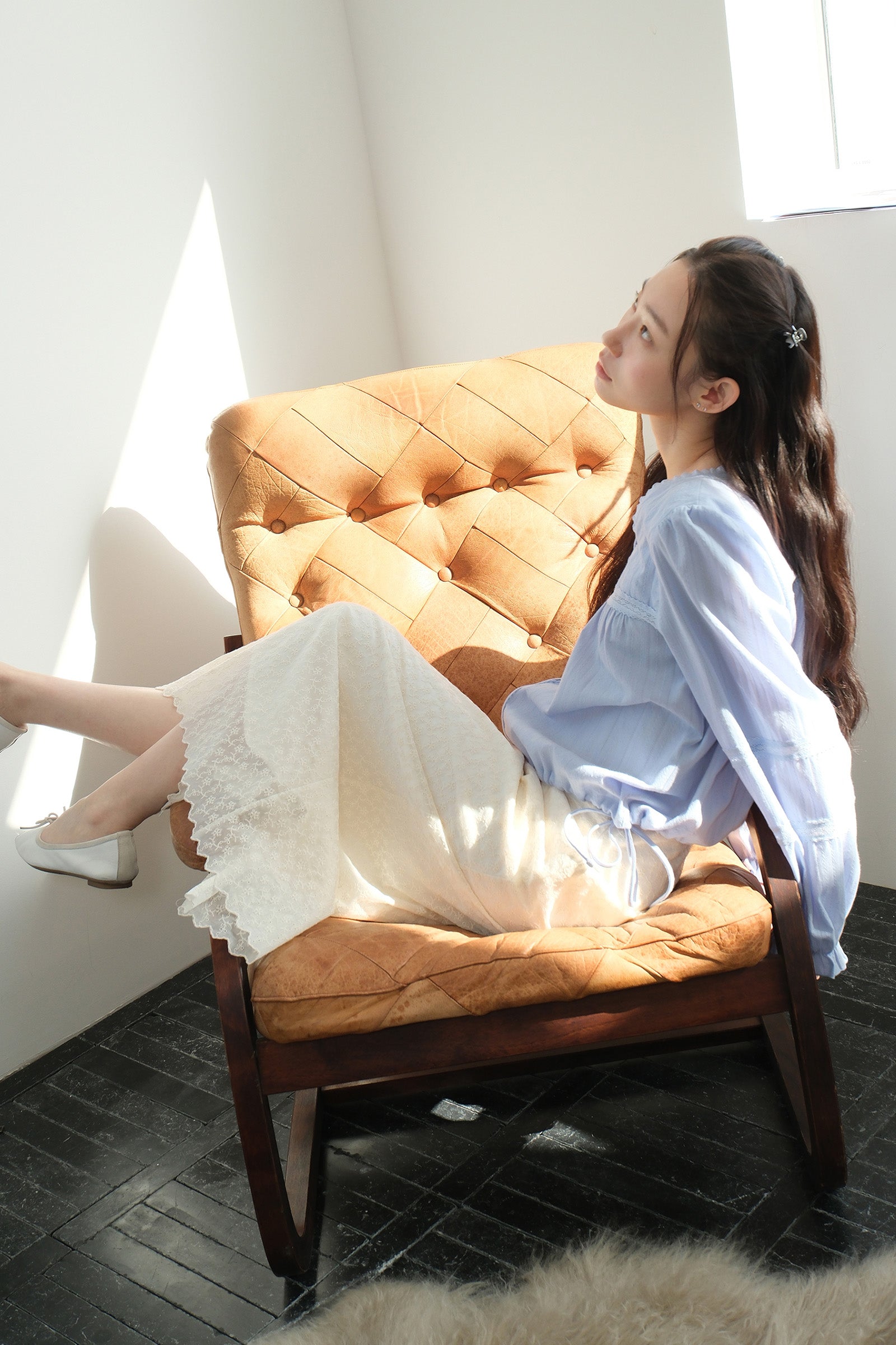 MOUI JUPE EN DENTELLE FESTONNÉE_CRÈME