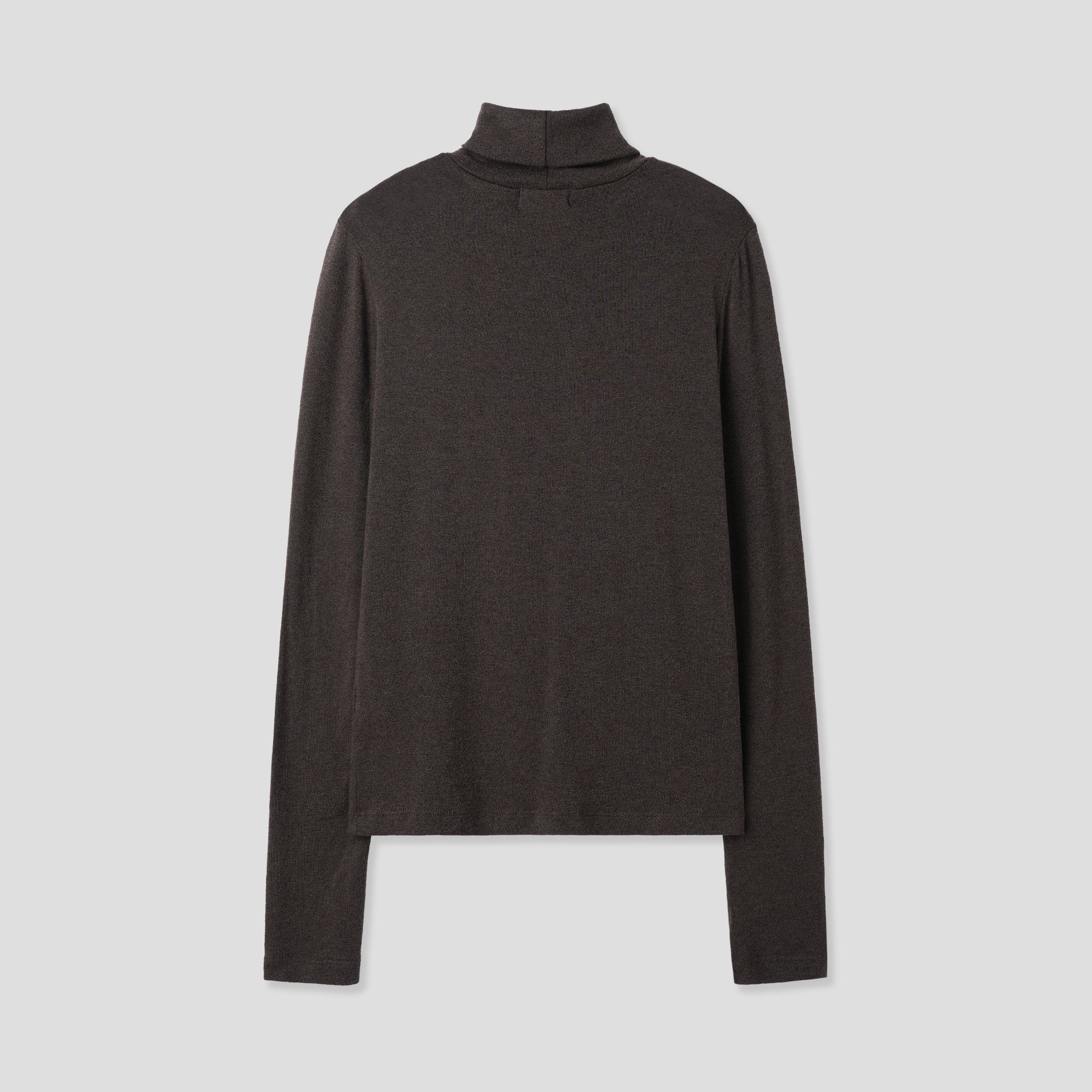 BASIC TURTLENECK T-SHIRT_BROWN