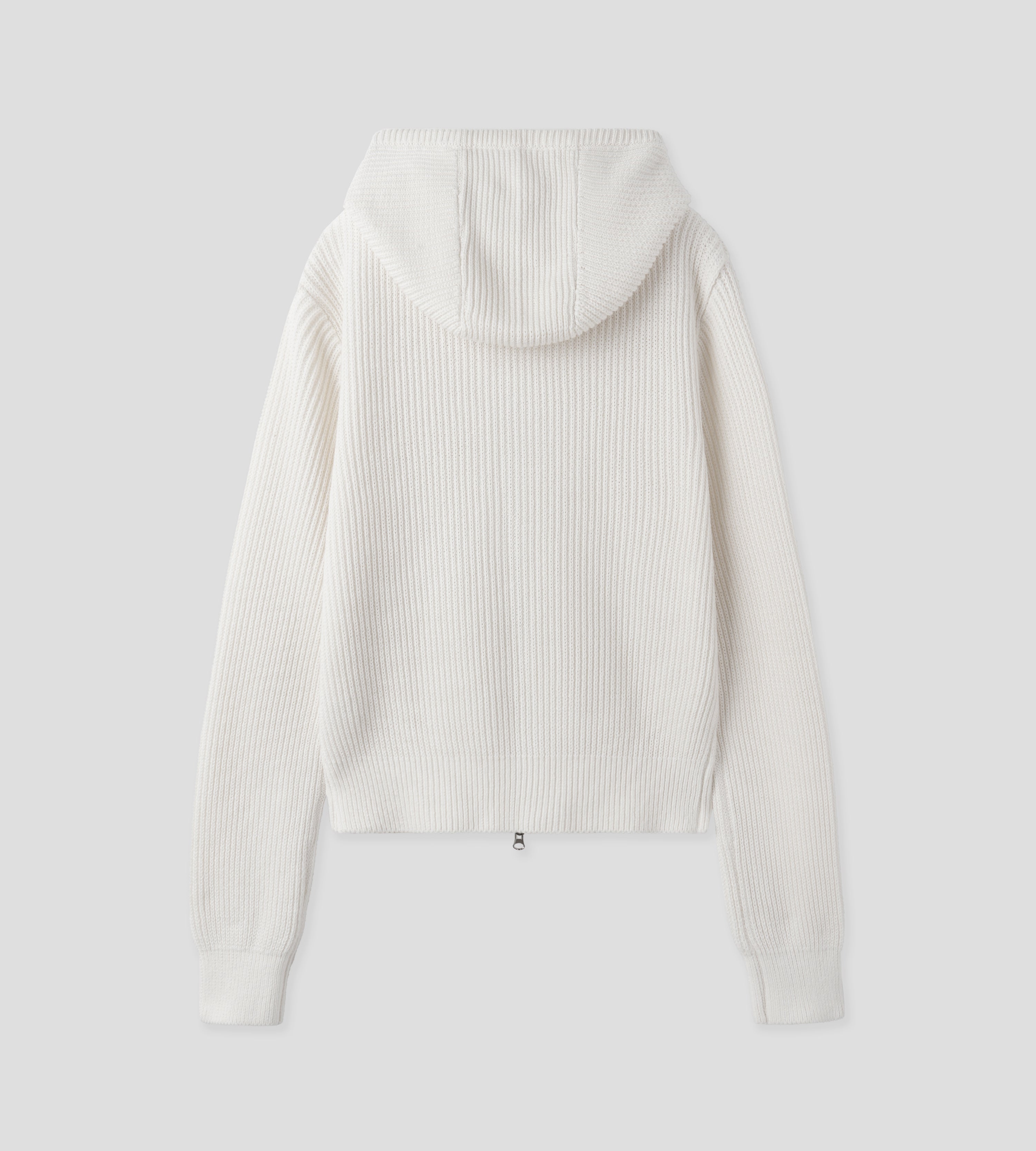 HAZI HOOD KNIT ZIP UP_IVORY