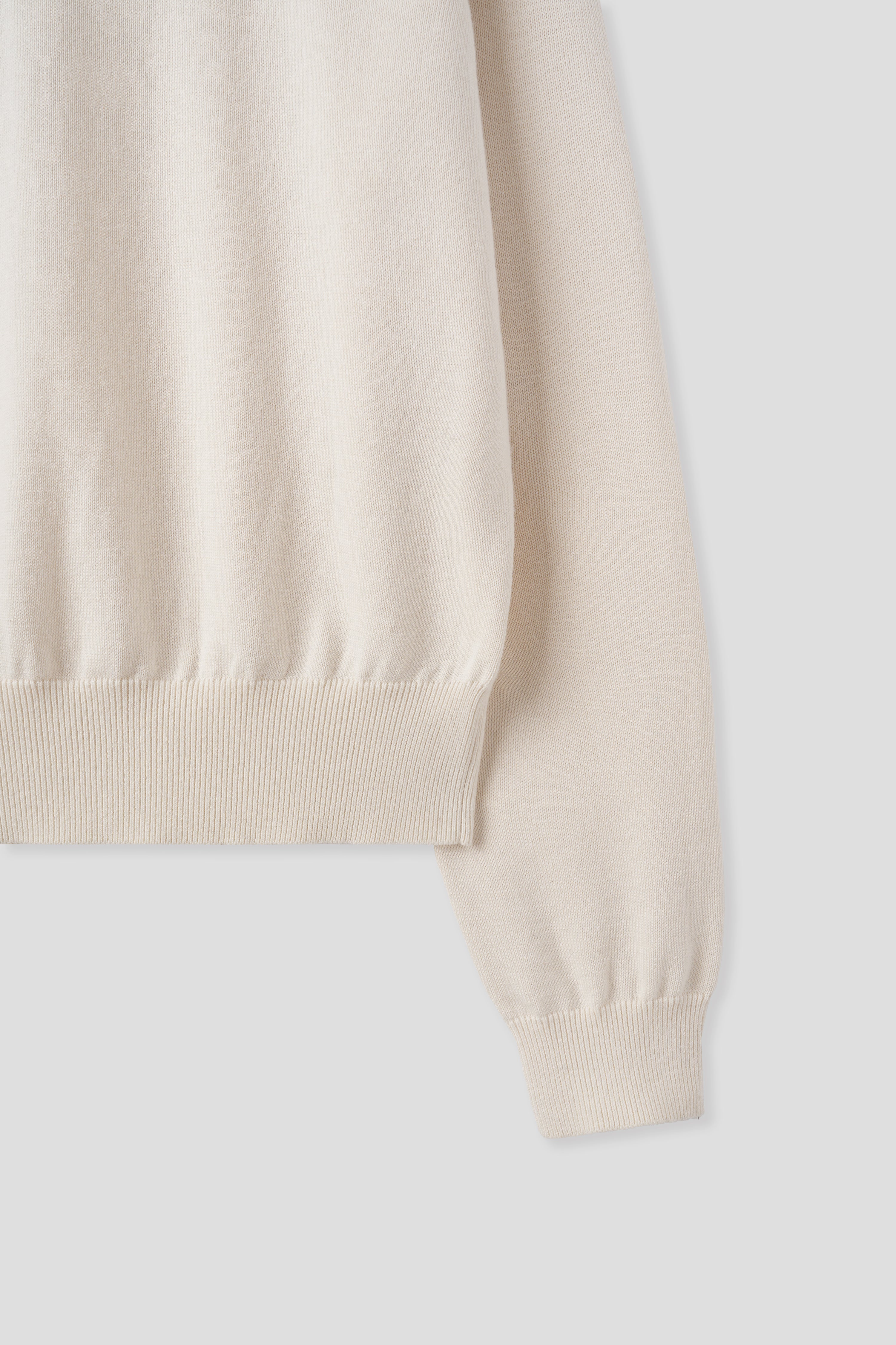 LACE V NECK KNIT_CREAM