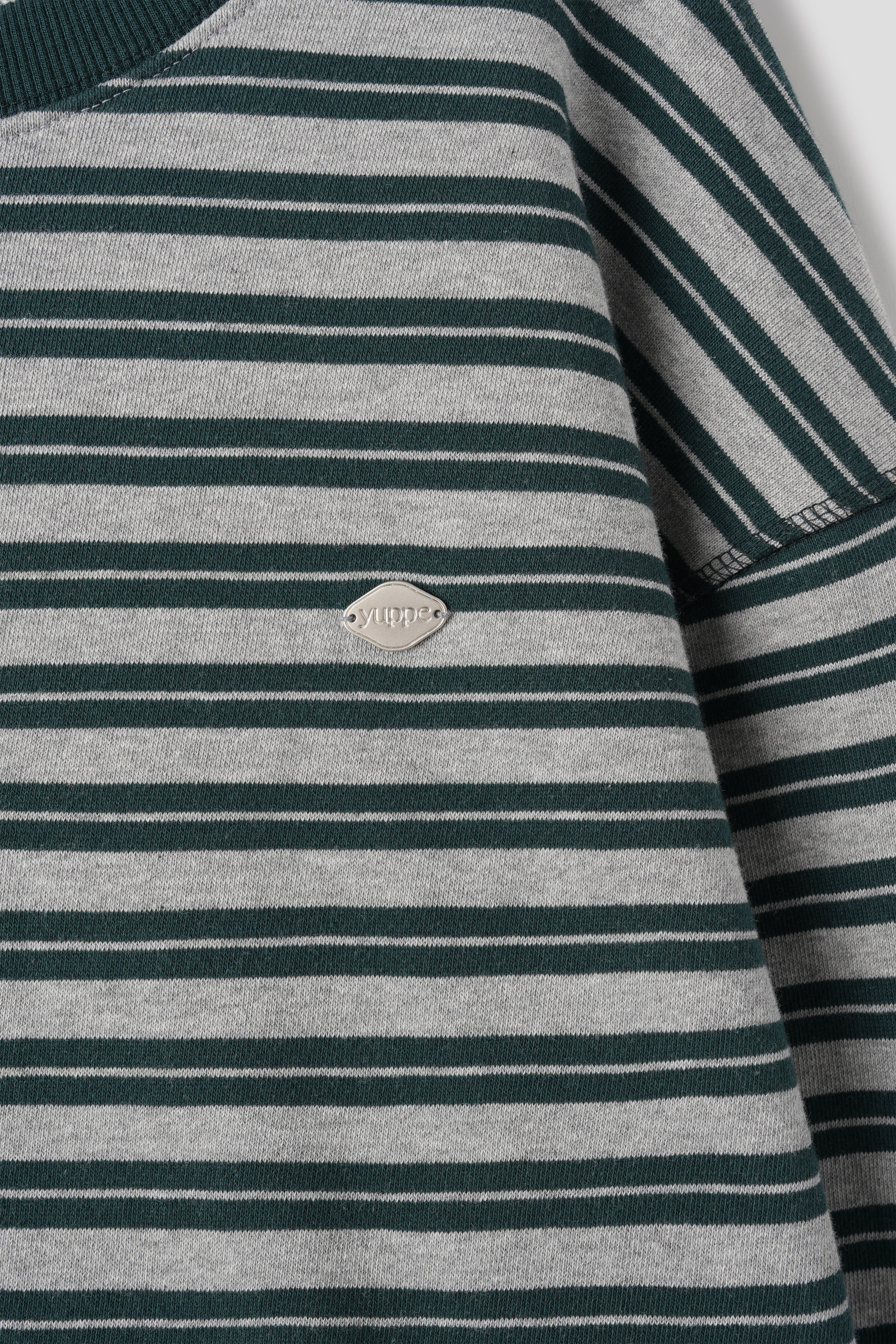STRIPE LOGO SWEATSHIRT_GRAY