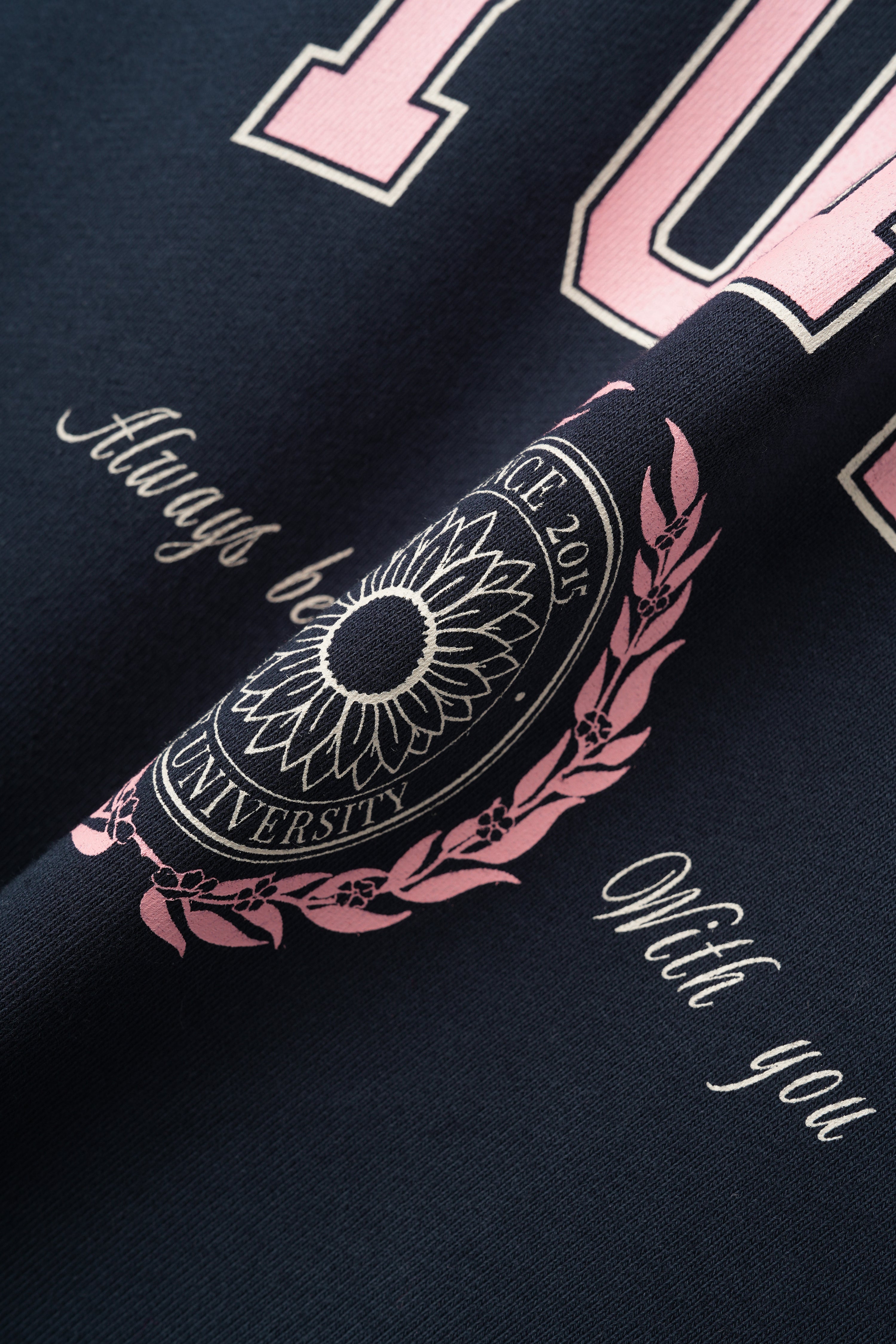 LEAF PRINT SWEATSHIRT_NAVY