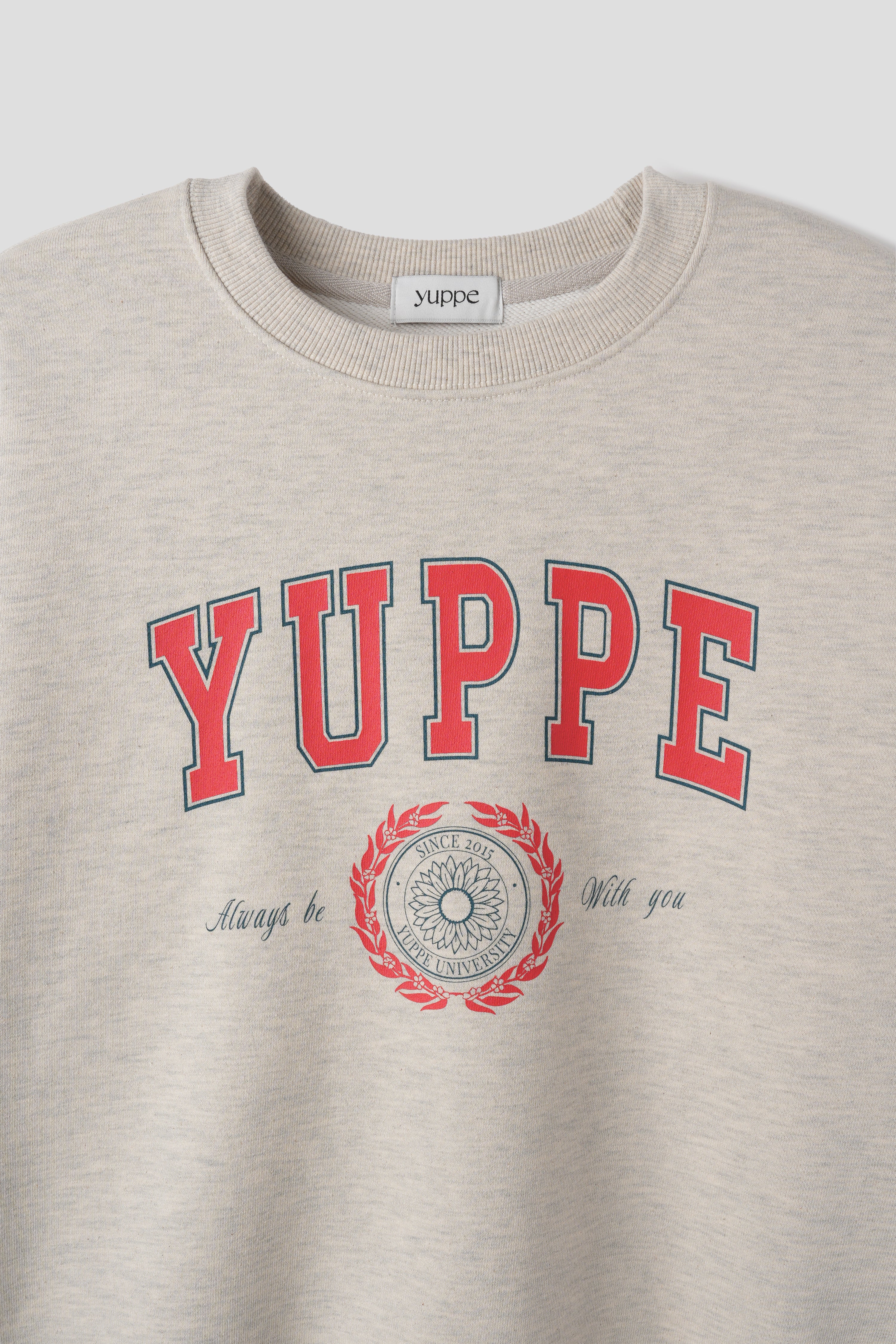 LEAF PRINT SWEATSHIRT_OATMEAL