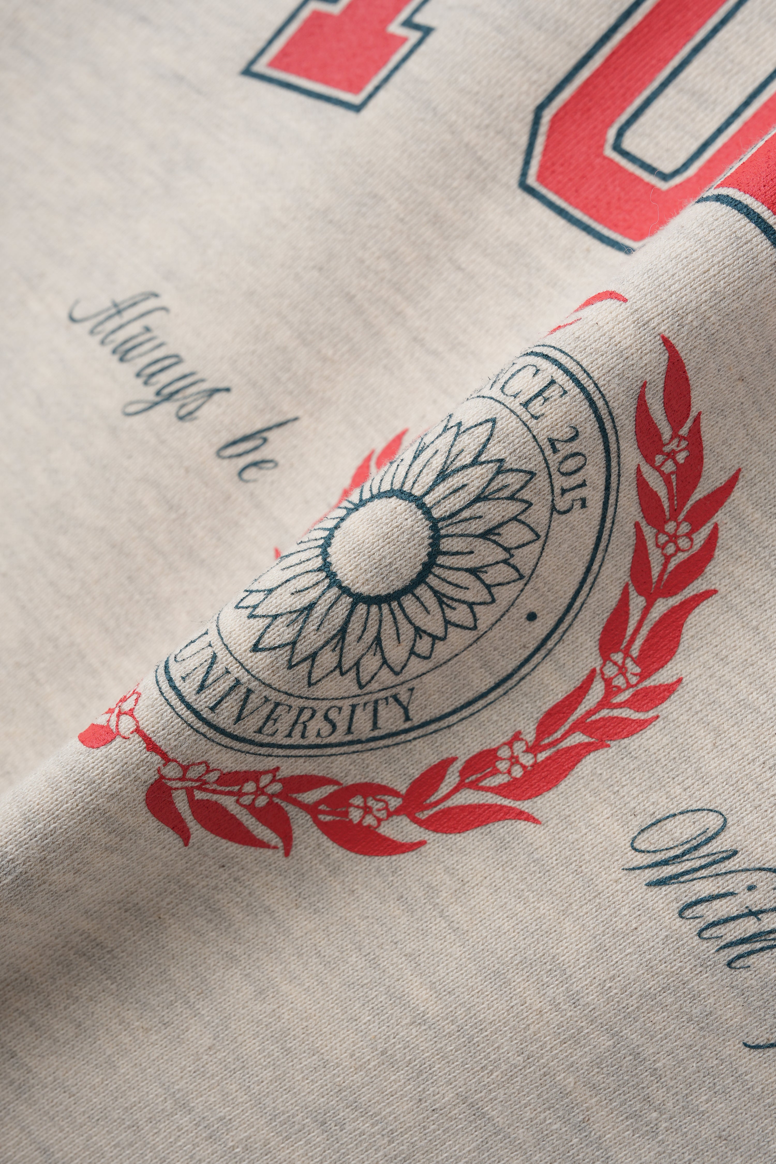 LEAF PRINT SWEATSHIRT_OATMEAL