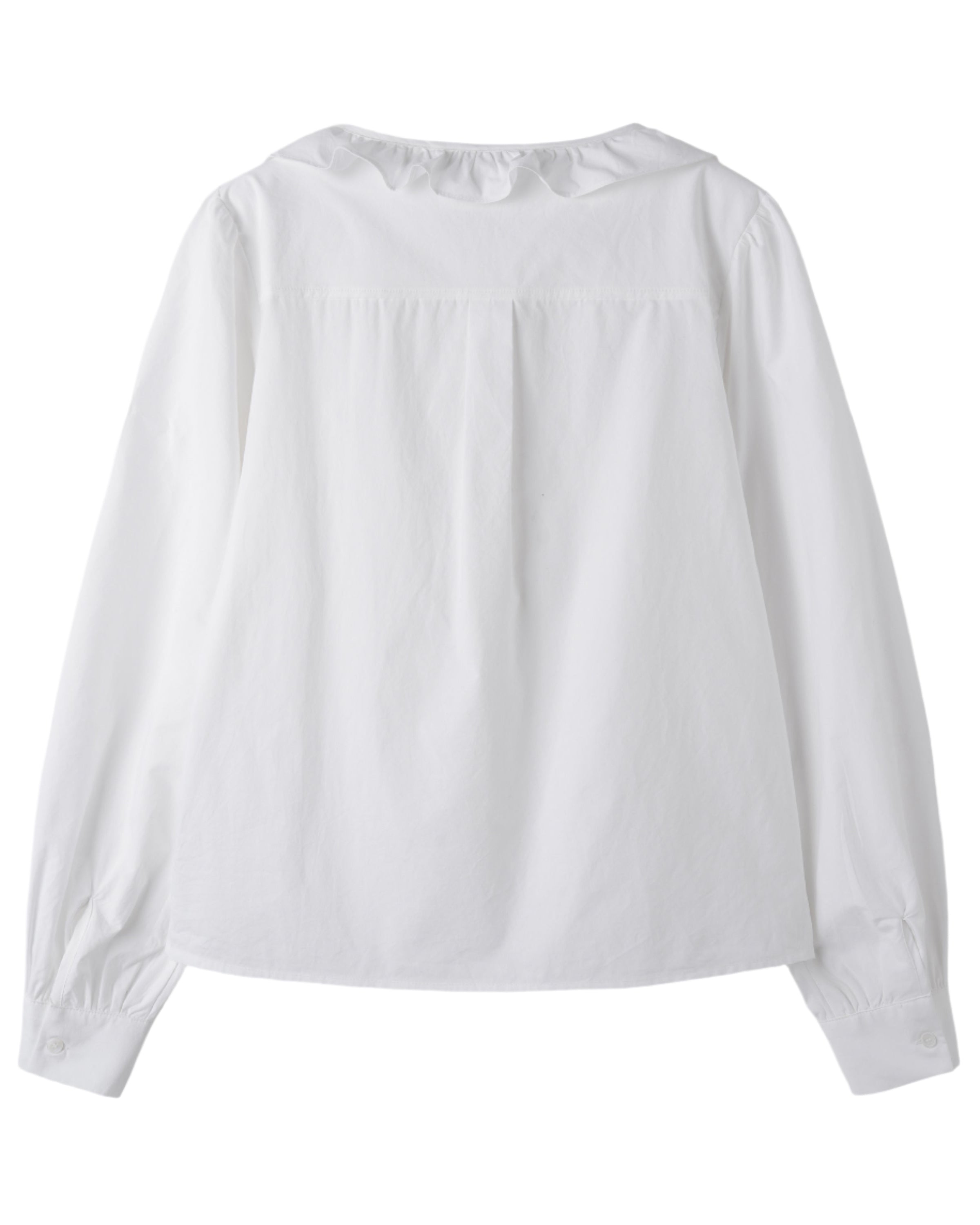 FRILL TUCKED SHIRT_WHITE