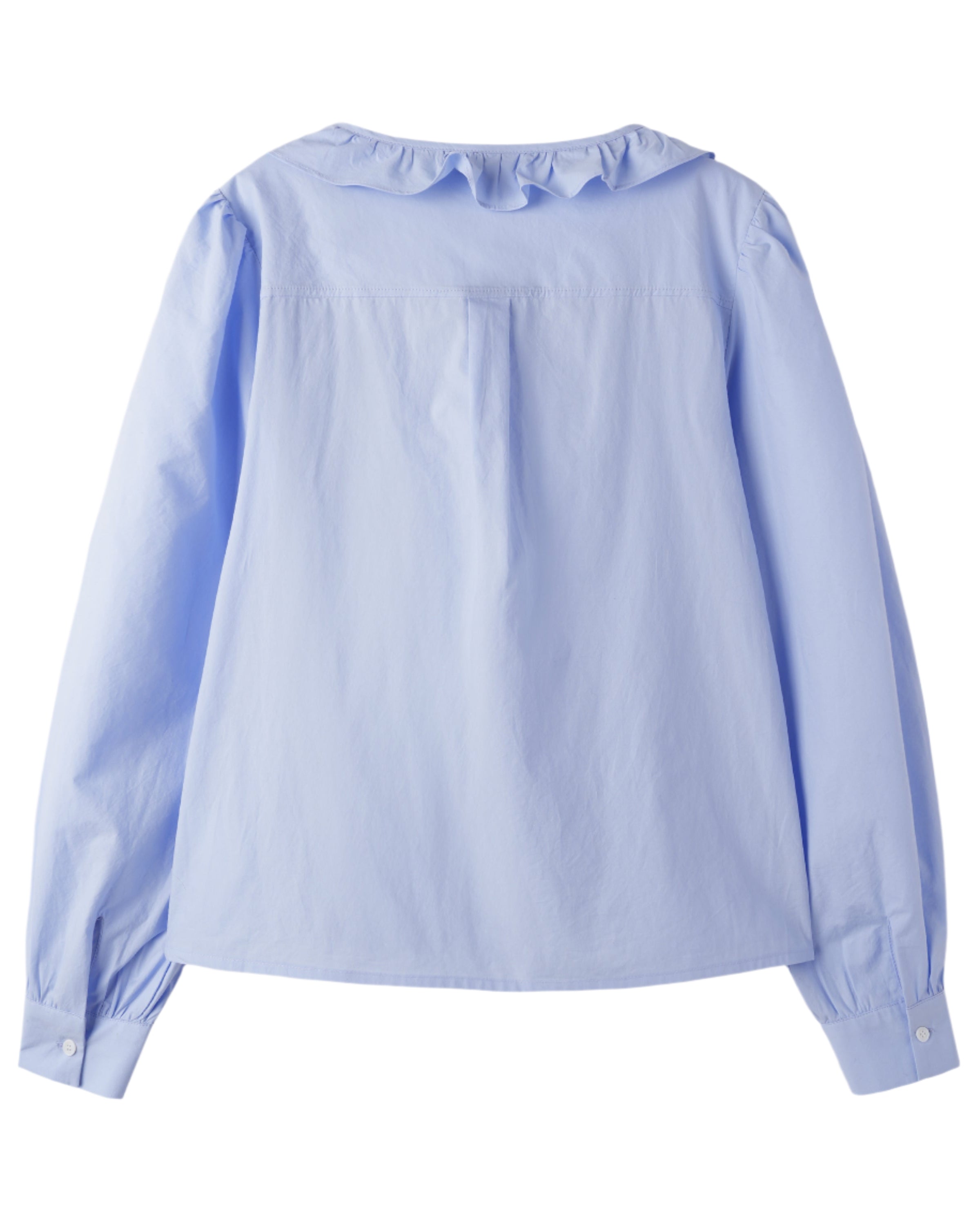 FRILL TUCKED SHIRT_SKY BLUE