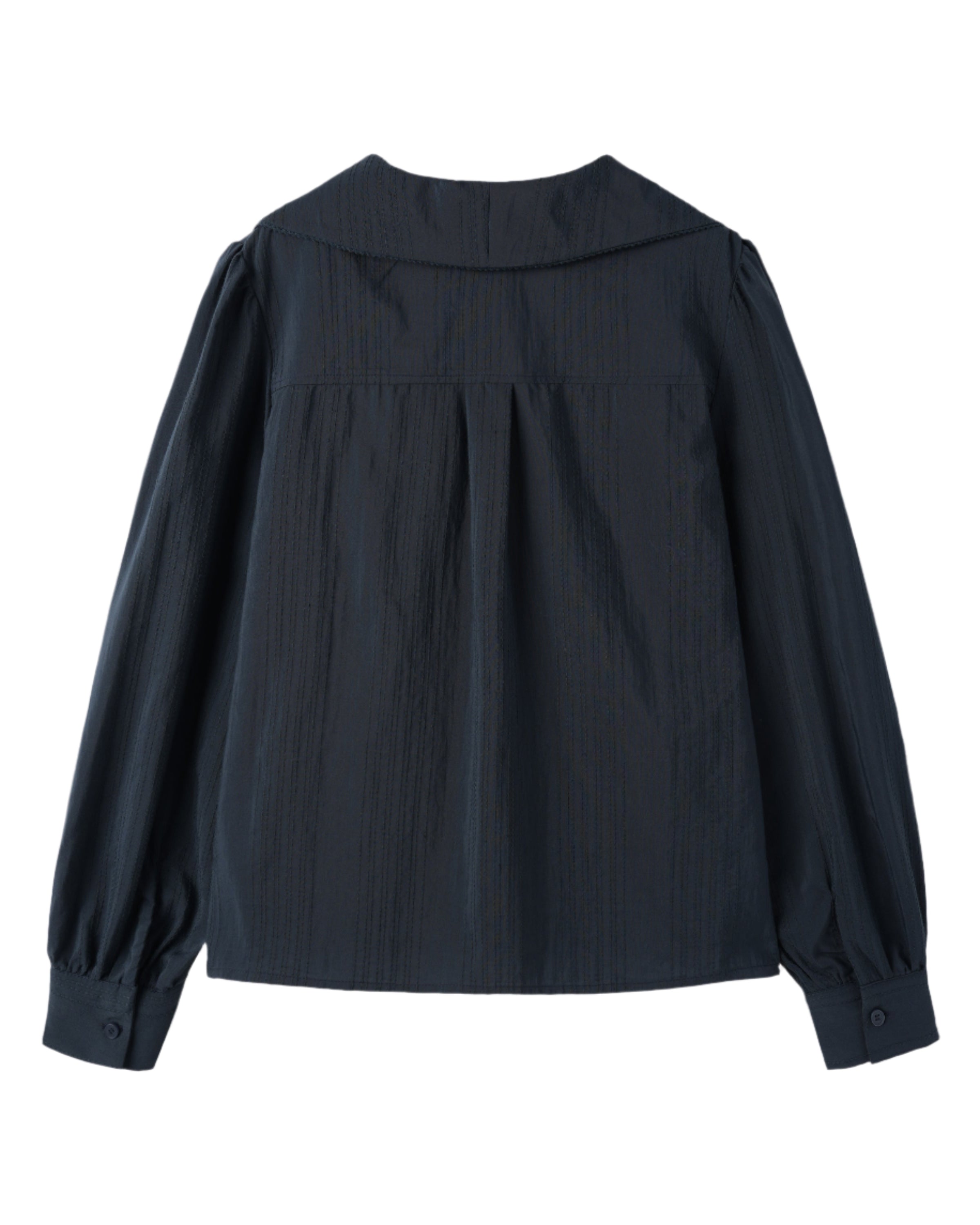 LACE COLLAR SHIRT_NAVY