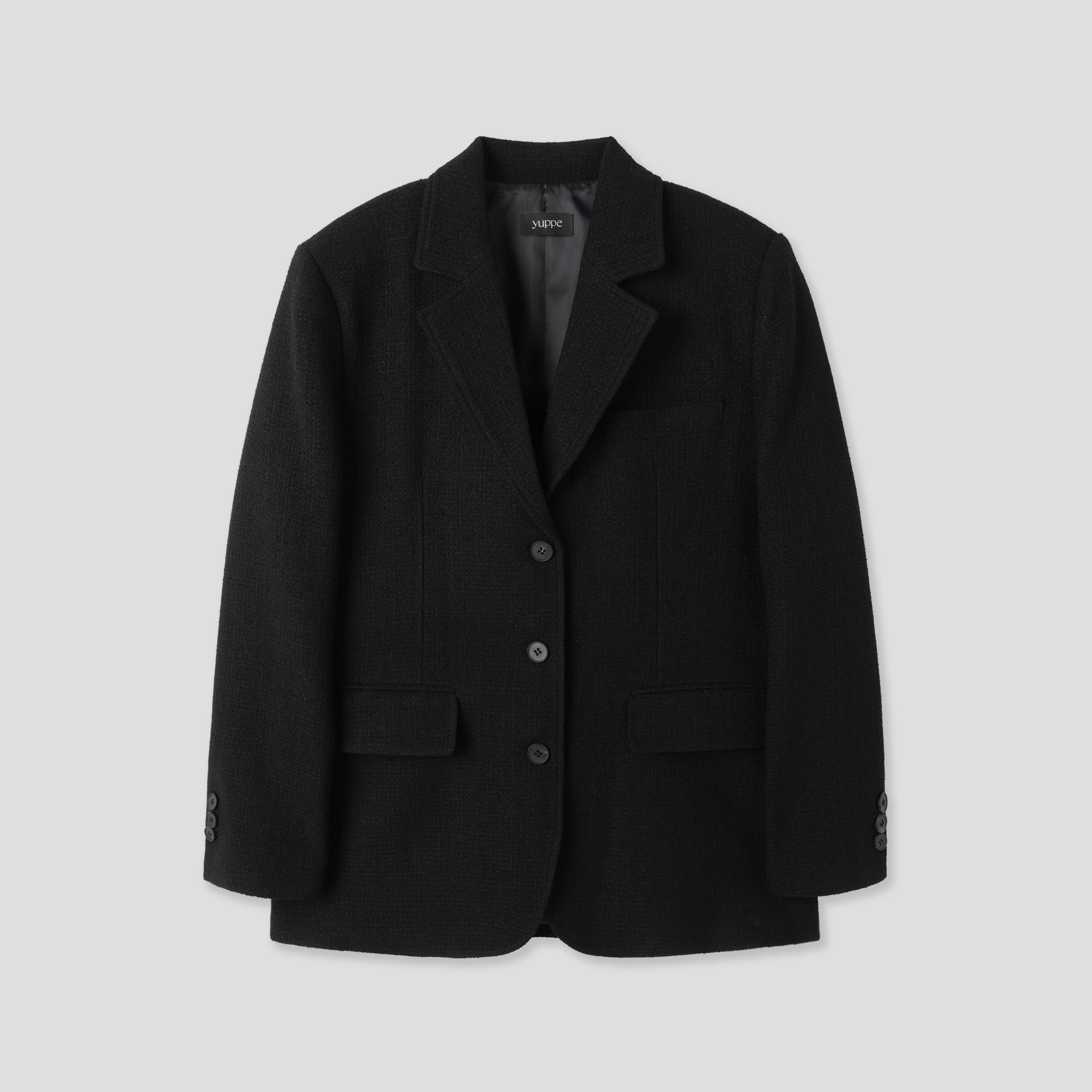 OVER TWEED JACKET_BLACK