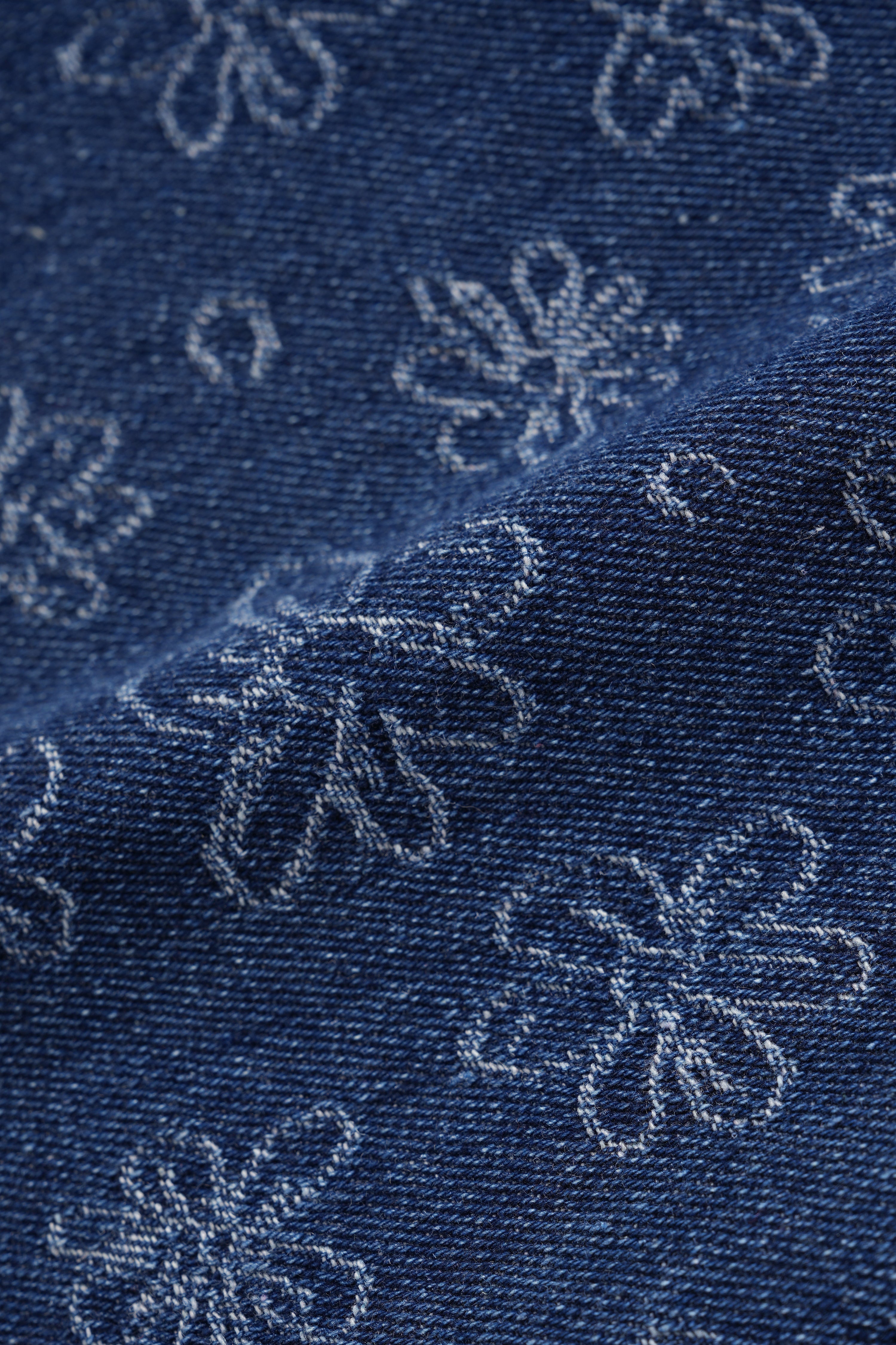 25SS FLOWER JACQUARD DENIM PANTS_BLUE