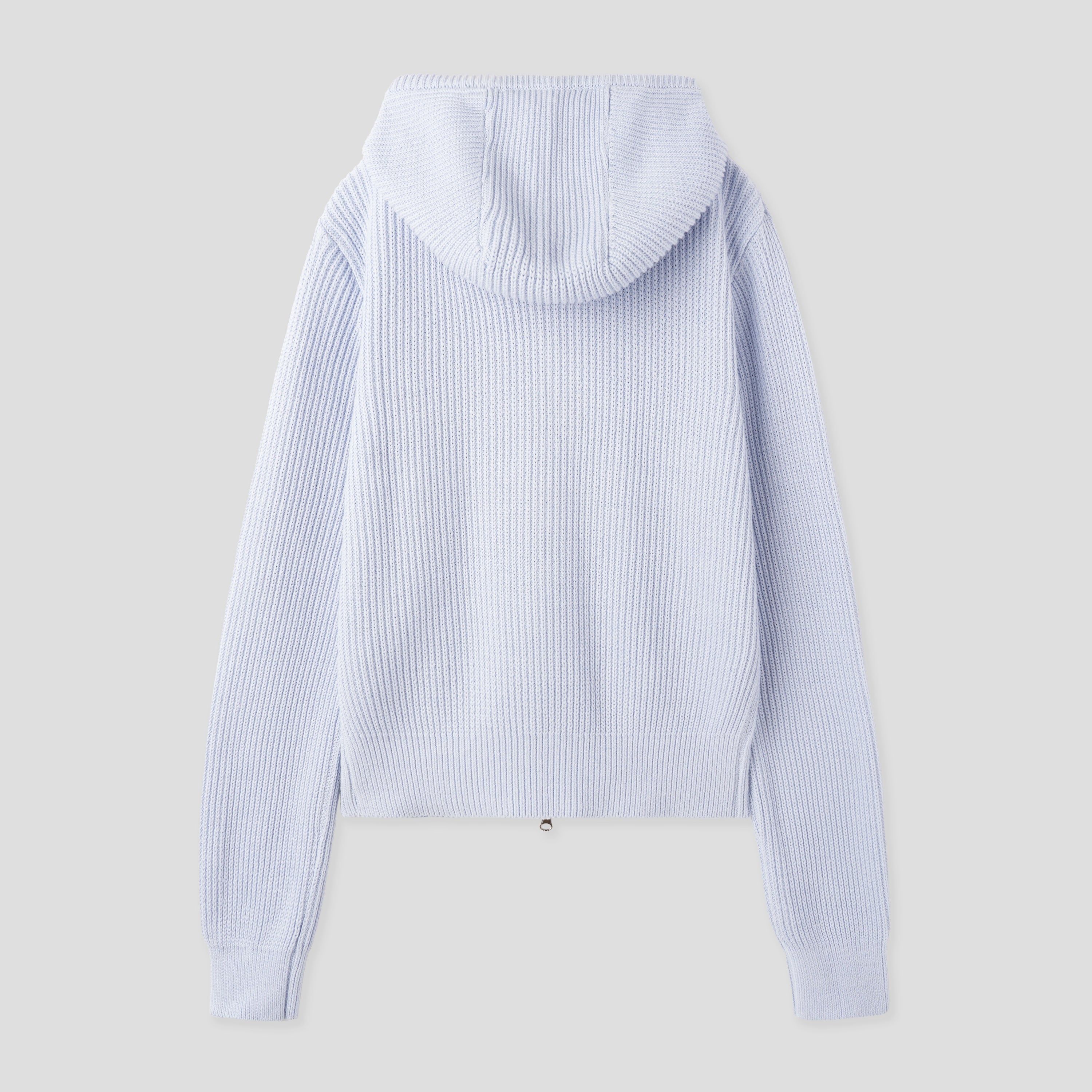 HAZI HOOD KNIT ZIP UP_SKYBLUE