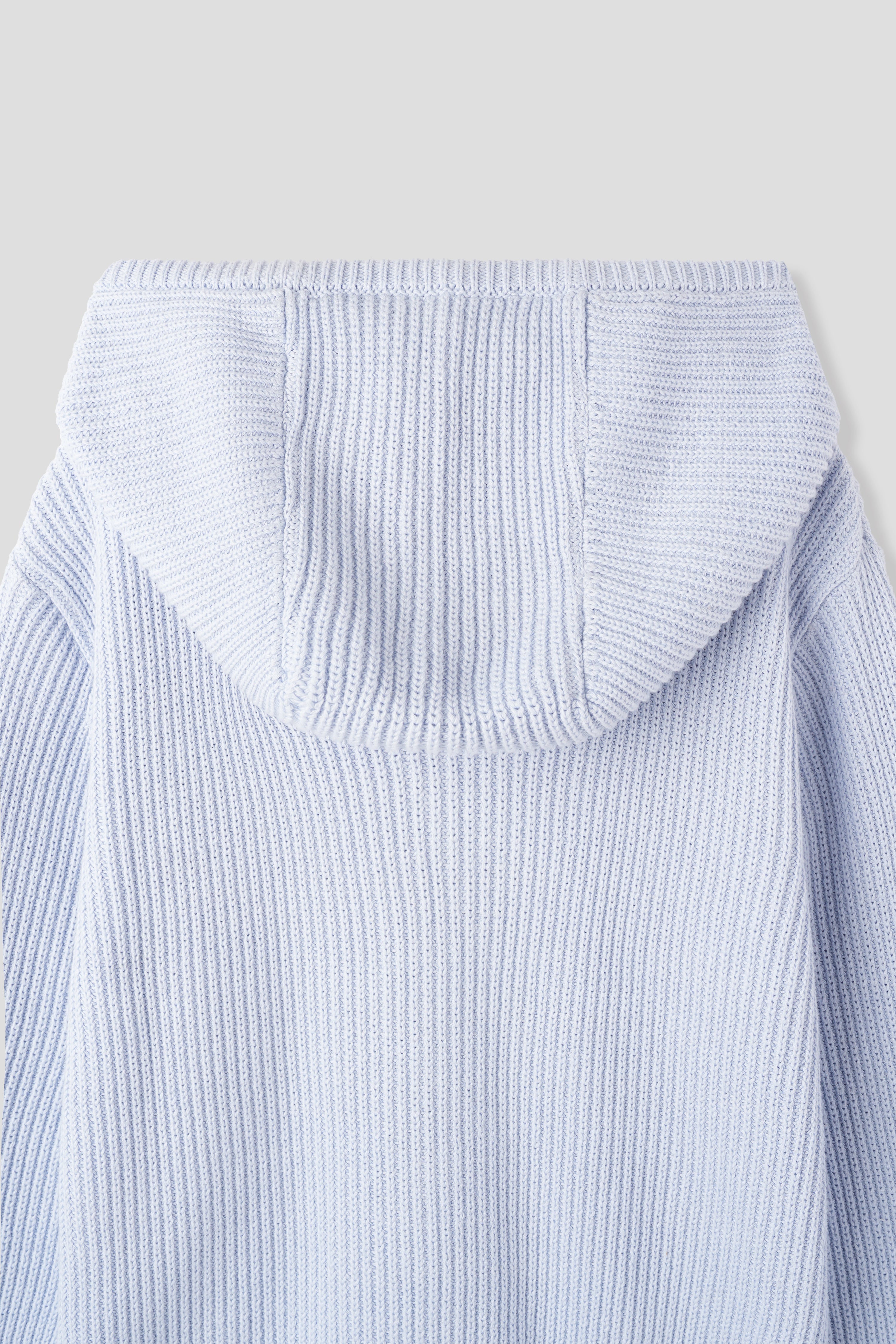HAZI HOOD KNIT ZIP UP_SKYBLUE
