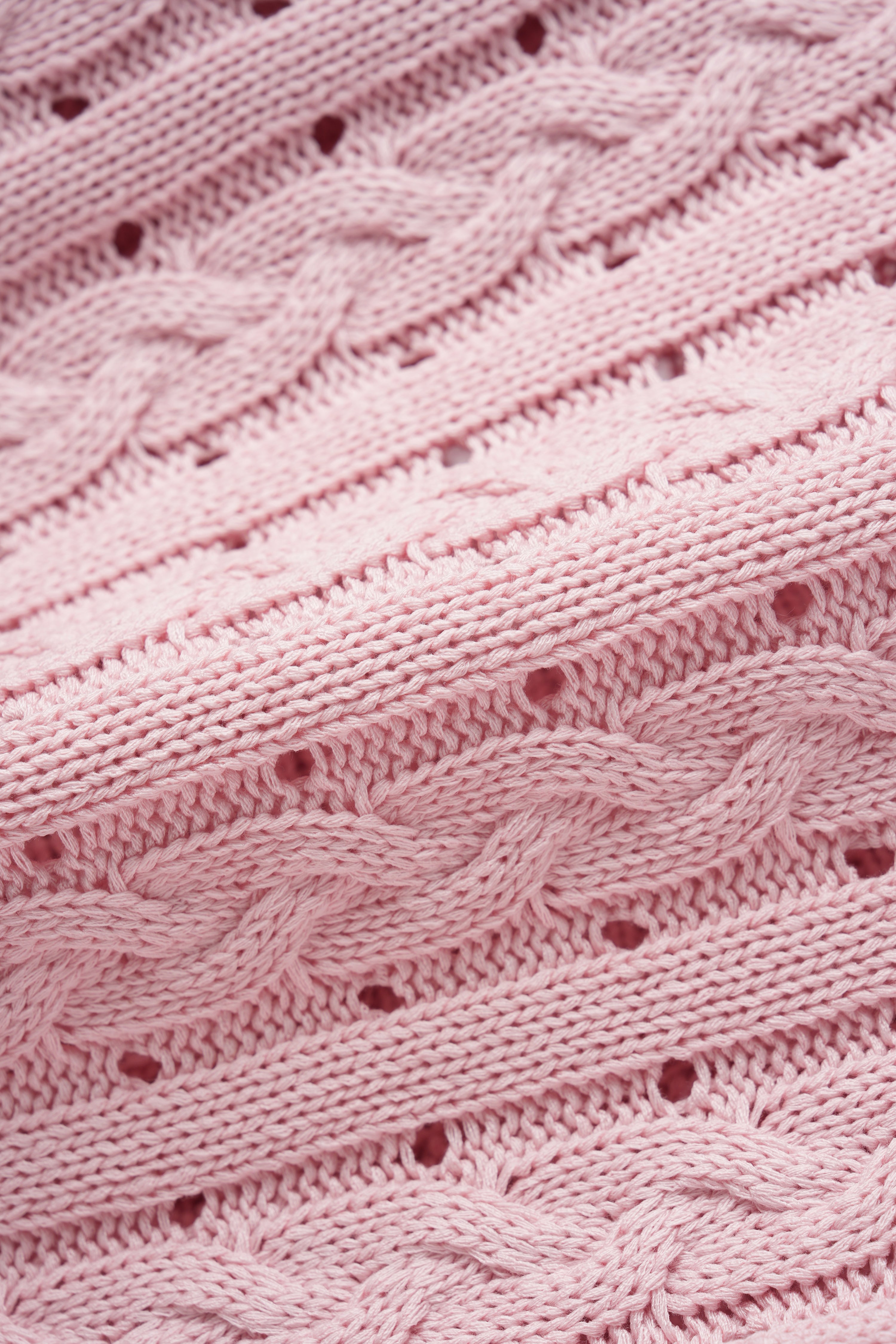 PE25 ENSEMBLE CARDIGAN TORSADÉ EN DENTELLE _ROSE