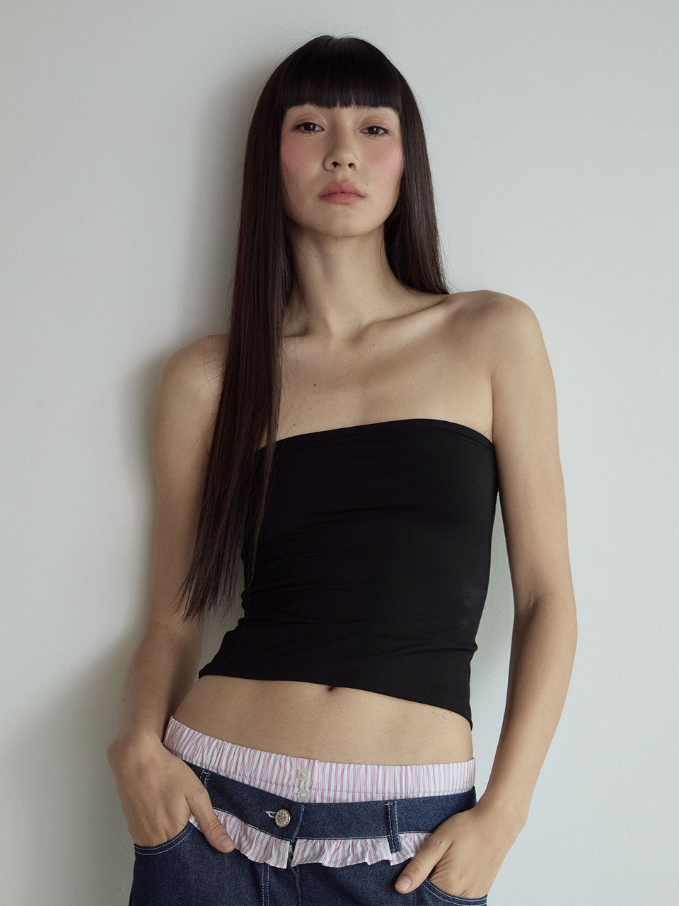 TUBE TOP_BLACK