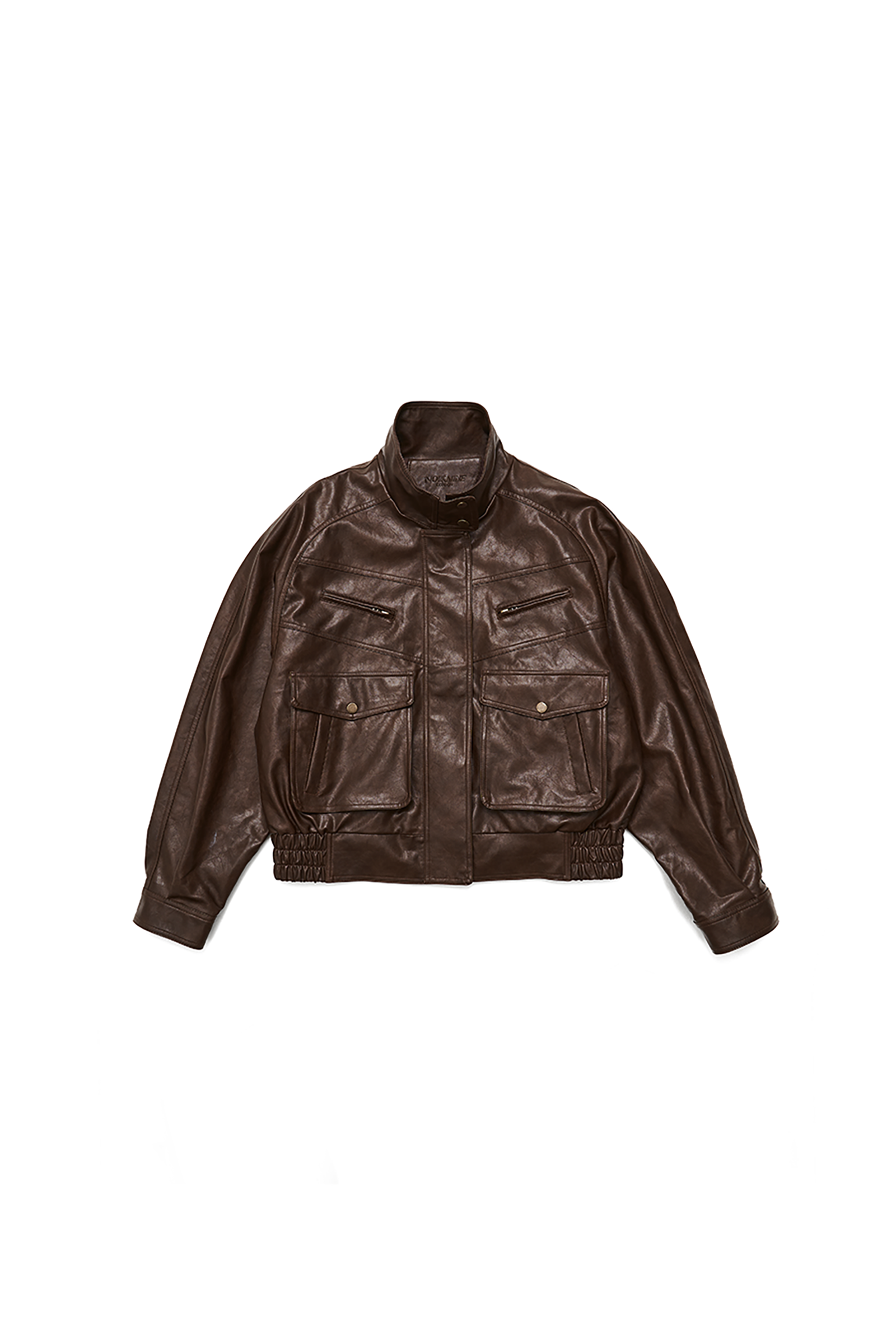 UTILITY LEATHER JACKET_BROWN