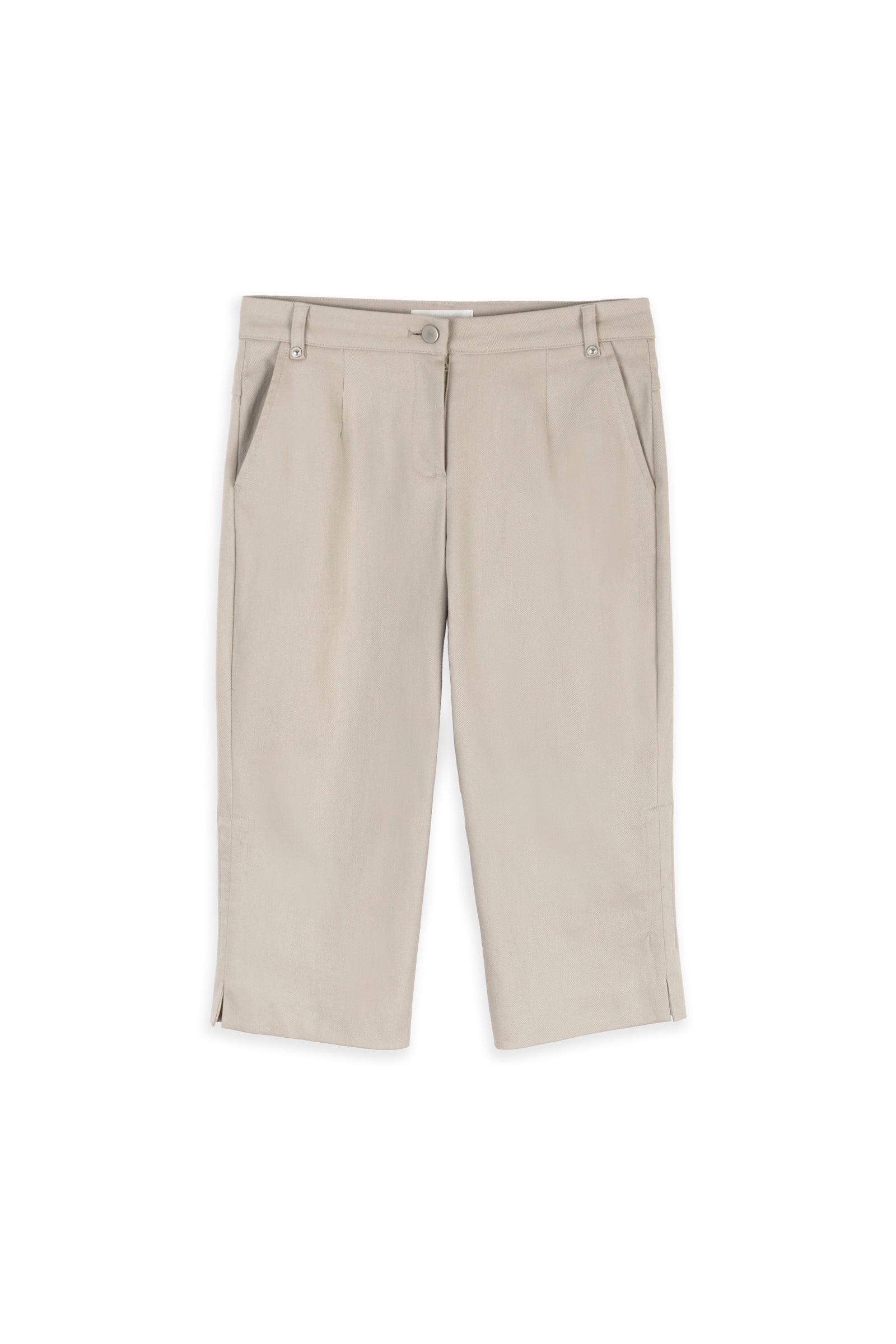 PANTACOURT CAPRI SLIM À RIVETS_BEIGE