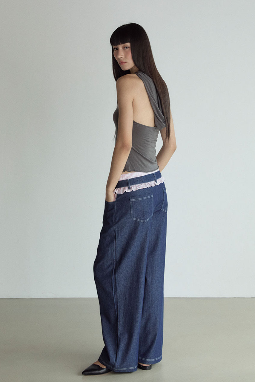 HOOD SLEEVELESS TOP_CHARCOAL