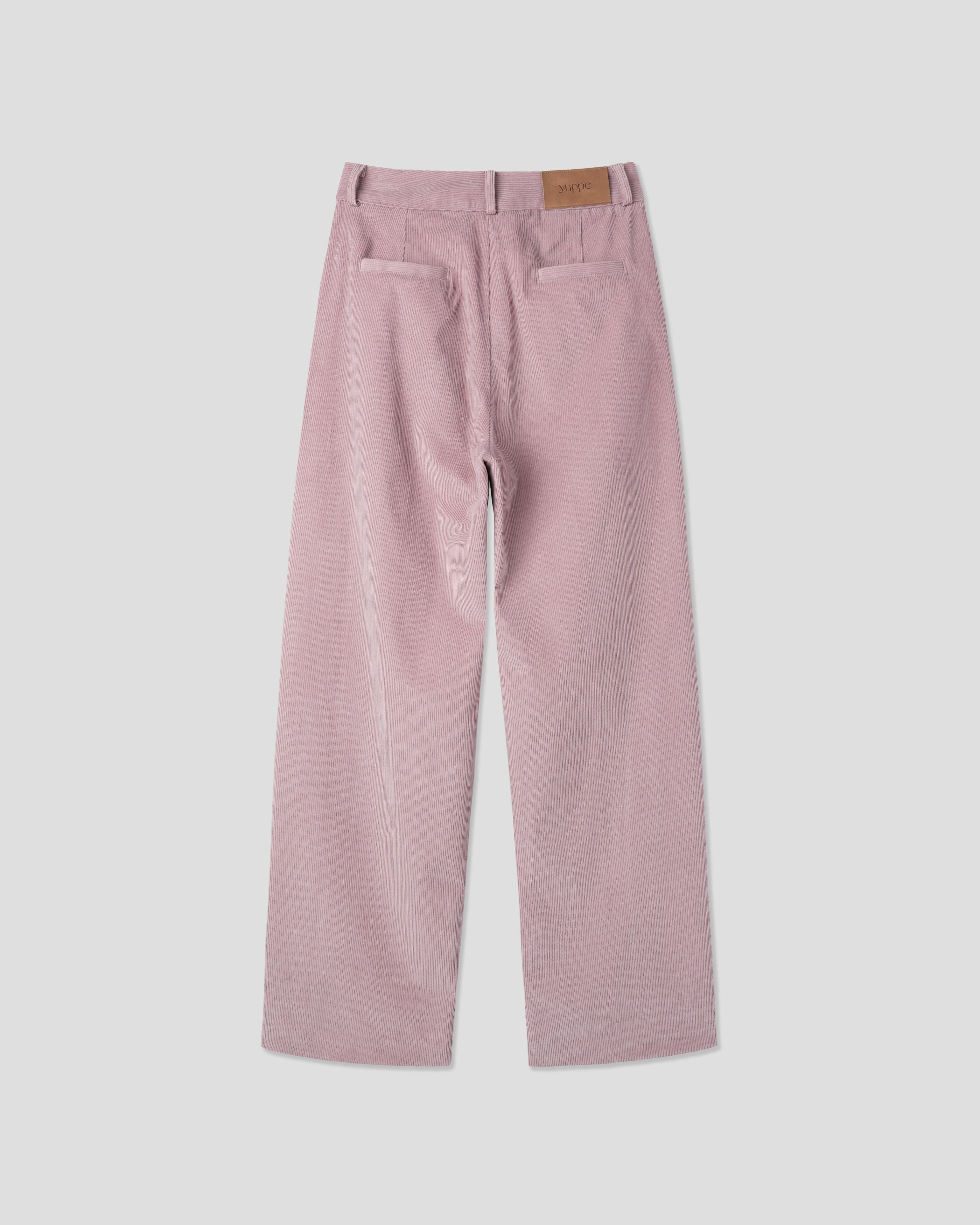 PANTALON TAILLEUR EN VELOURS_ROSE