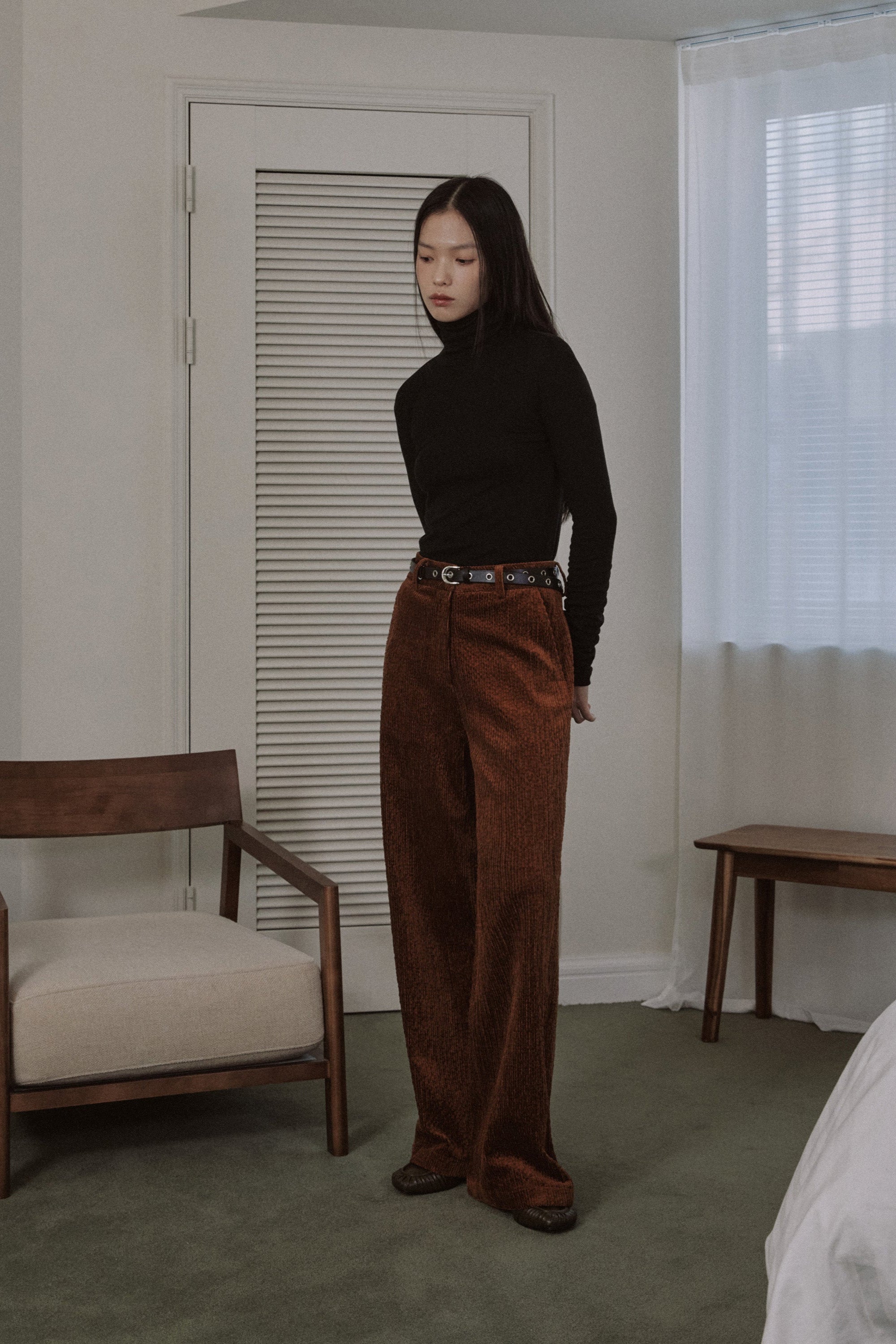 RELAXED CORDUROY PANTS_BROWN