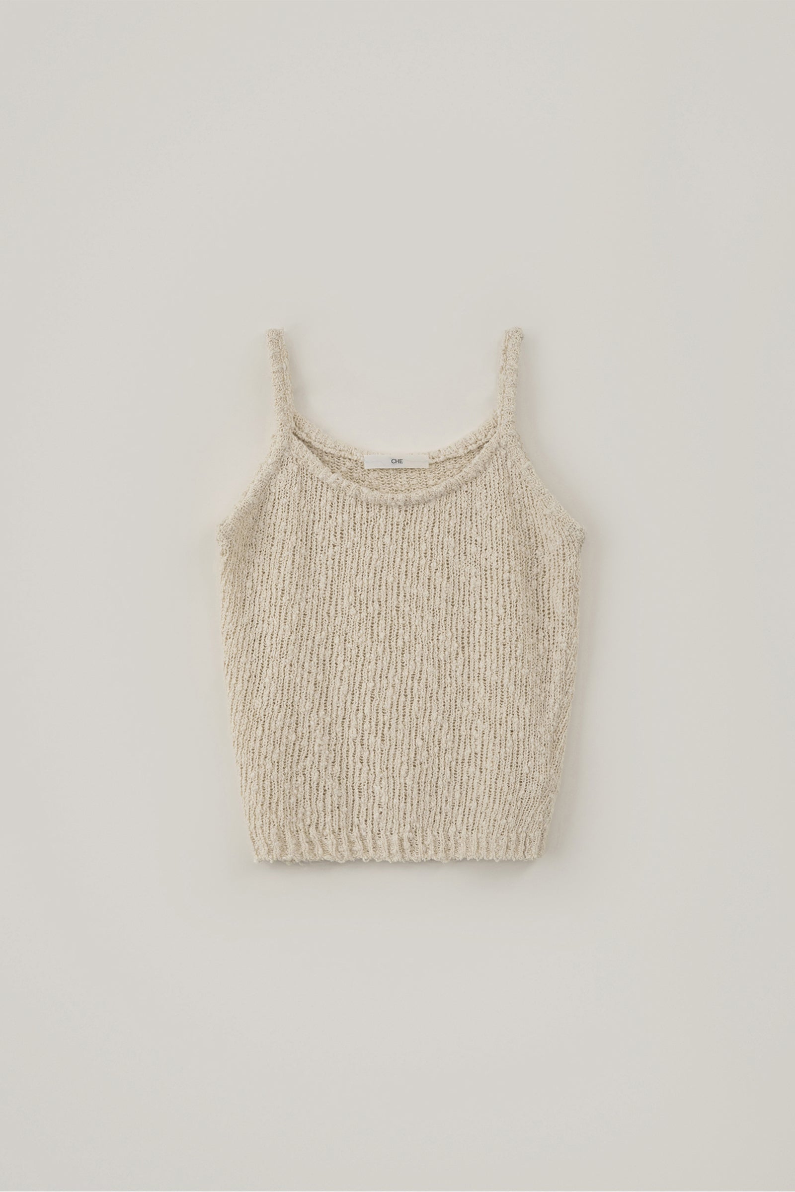 COTTON BUBBLE SLEEVELESS KNIT_CREAM
