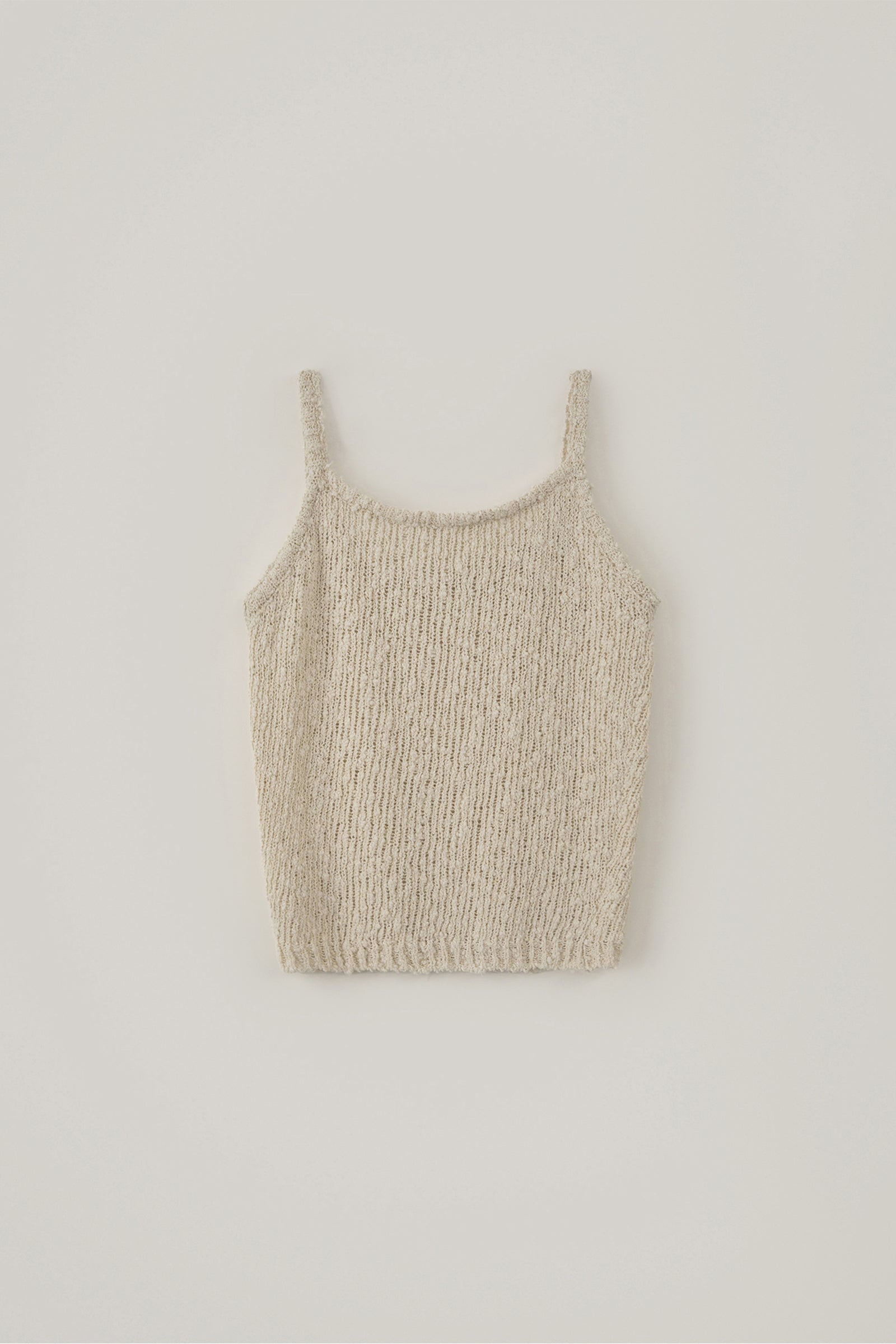 COTTON BUBBLE SLEEVELESS KNIT_CREAM
