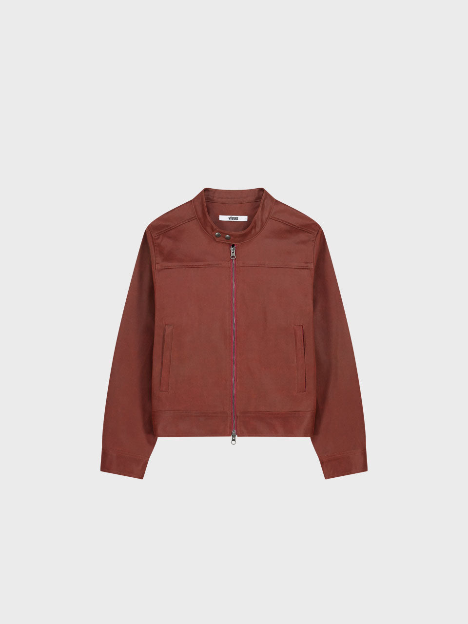 CRACK LEATHER BIKER JACKET_RED