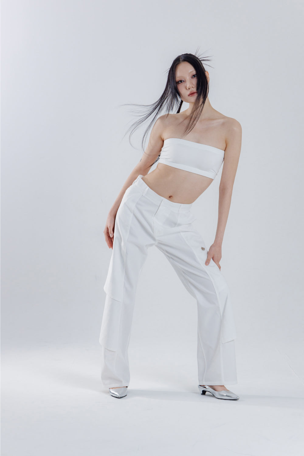 25SS MULTI LAYERED STRAIGHT PANTS_WHITE