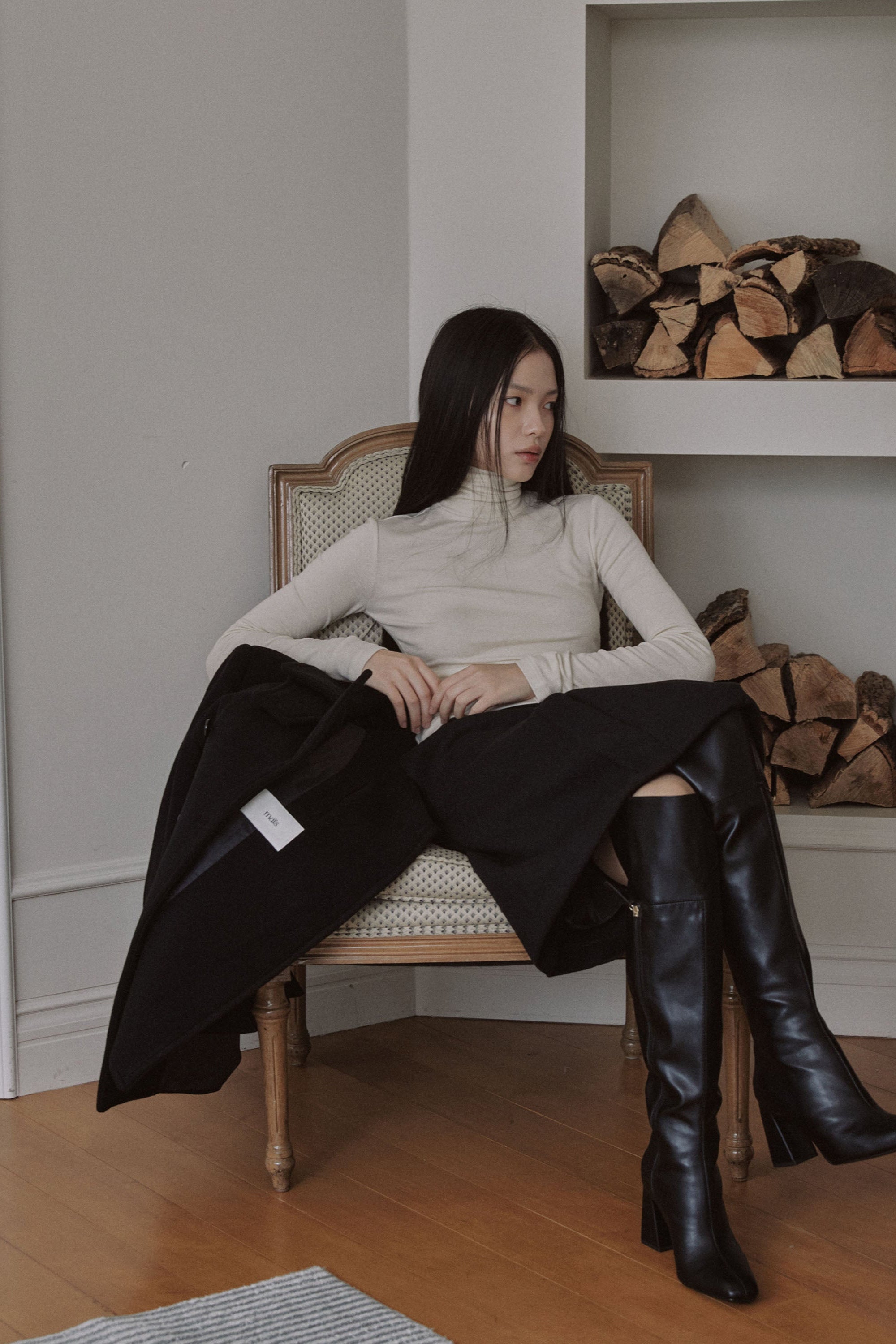 ESSENTIAL RIBBED WOOL TURTLENECK_IVORY