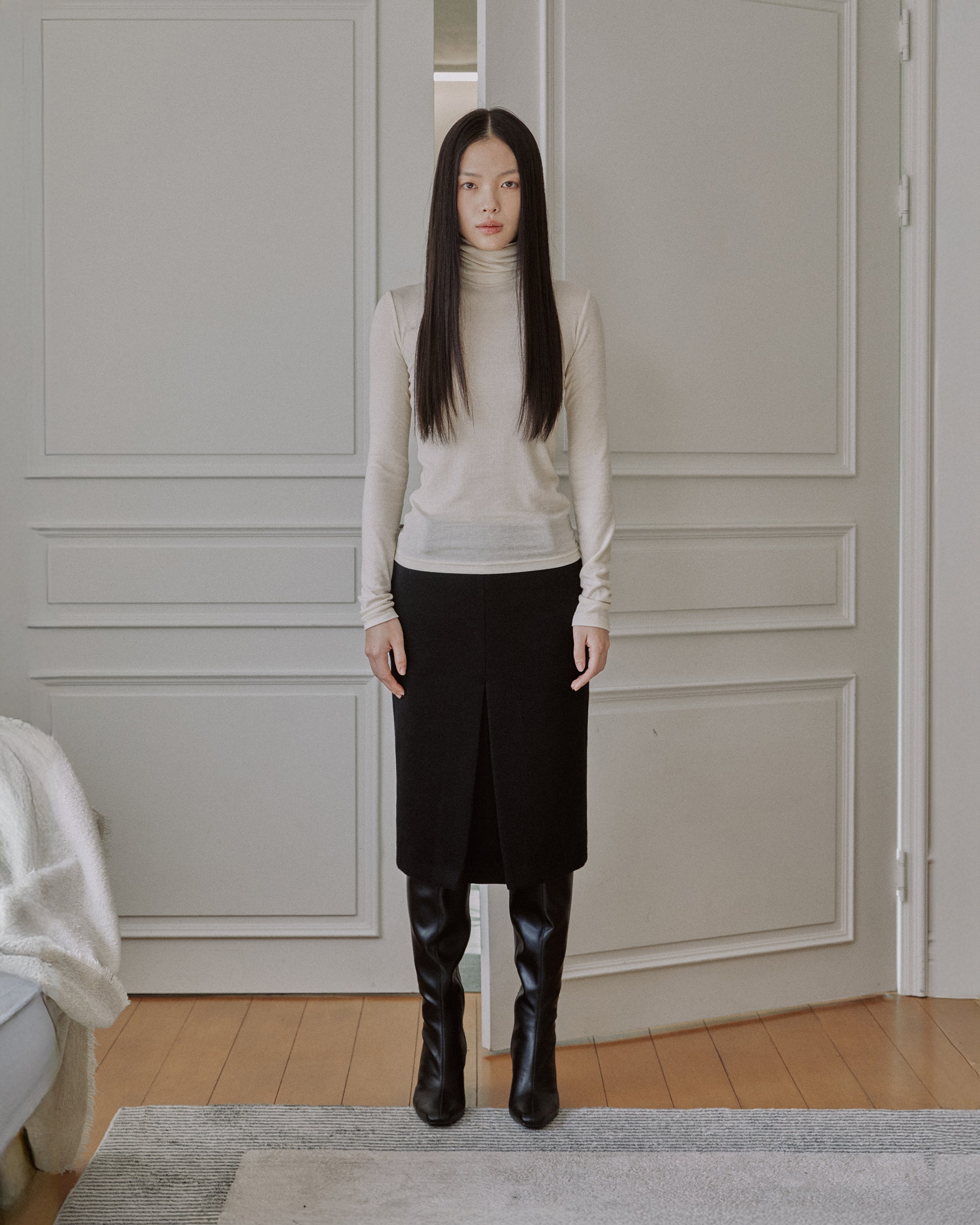 ESSENTIAL RIBBED WOOL TURTLENECK_IVORY