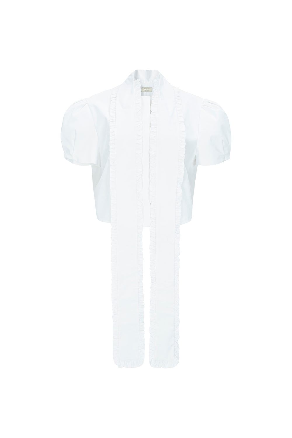 BLOUSE AVEC NŒUD À VOLANTS_BLANC