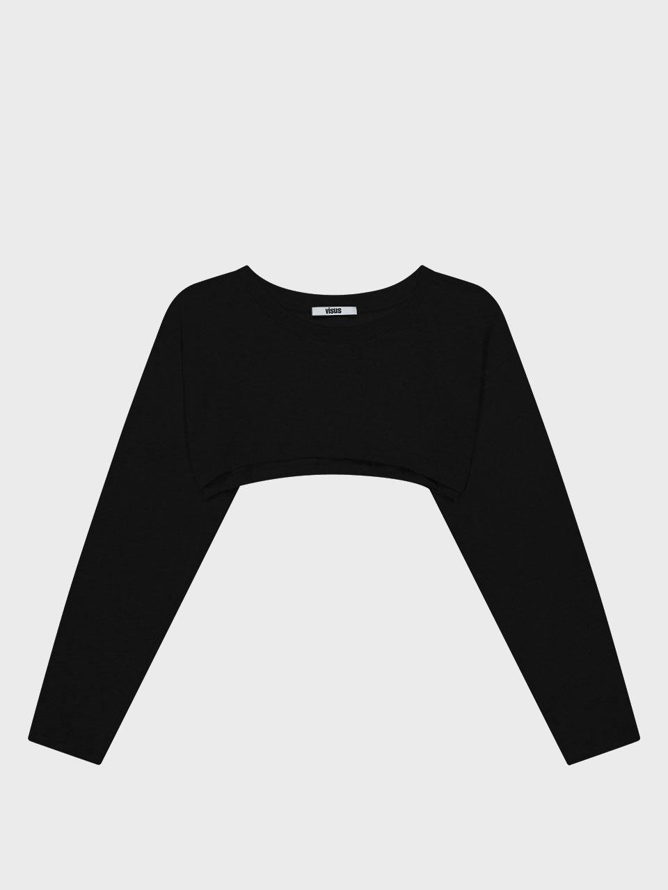 COTTON CROPPED TOP_BLACK