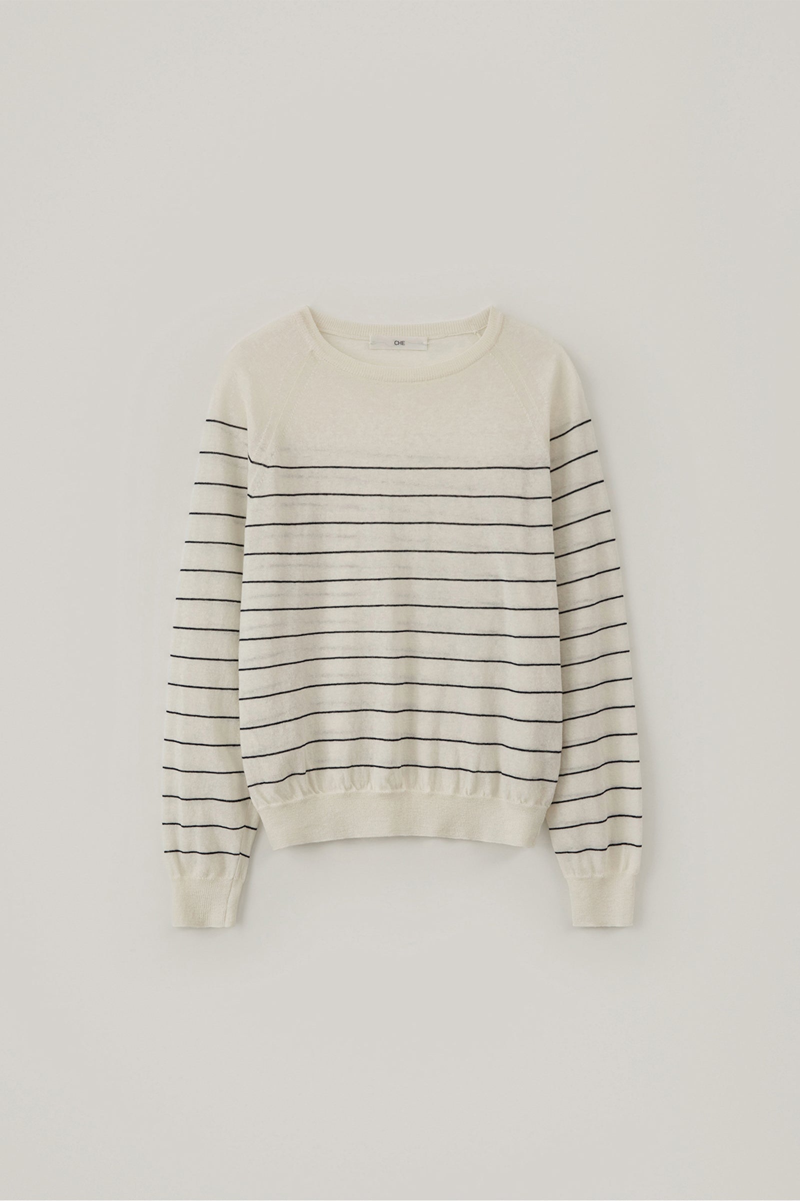 HEMP STRIPE KNIT_IVORY