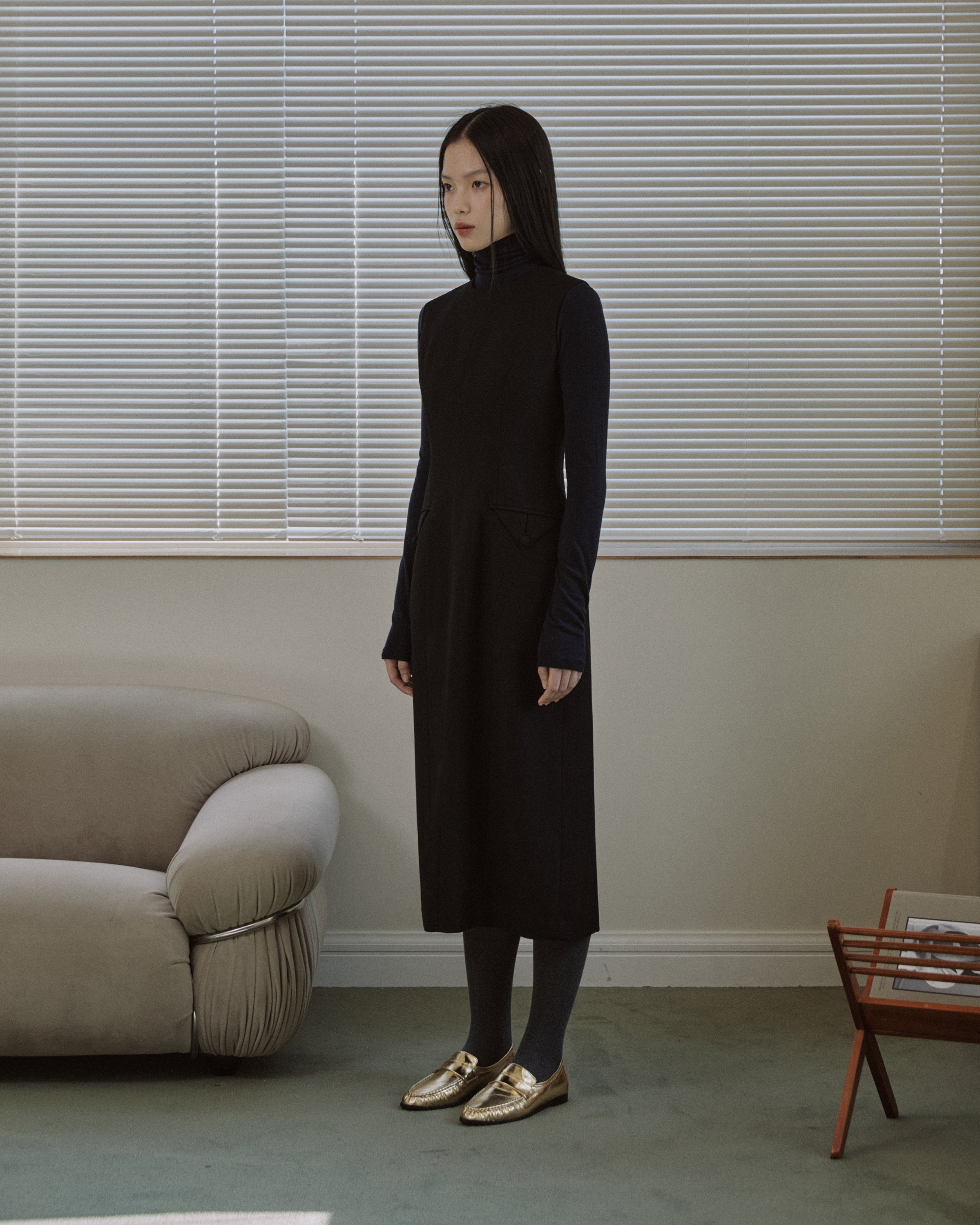 HOURGLASS LONG DRESS_BLACK