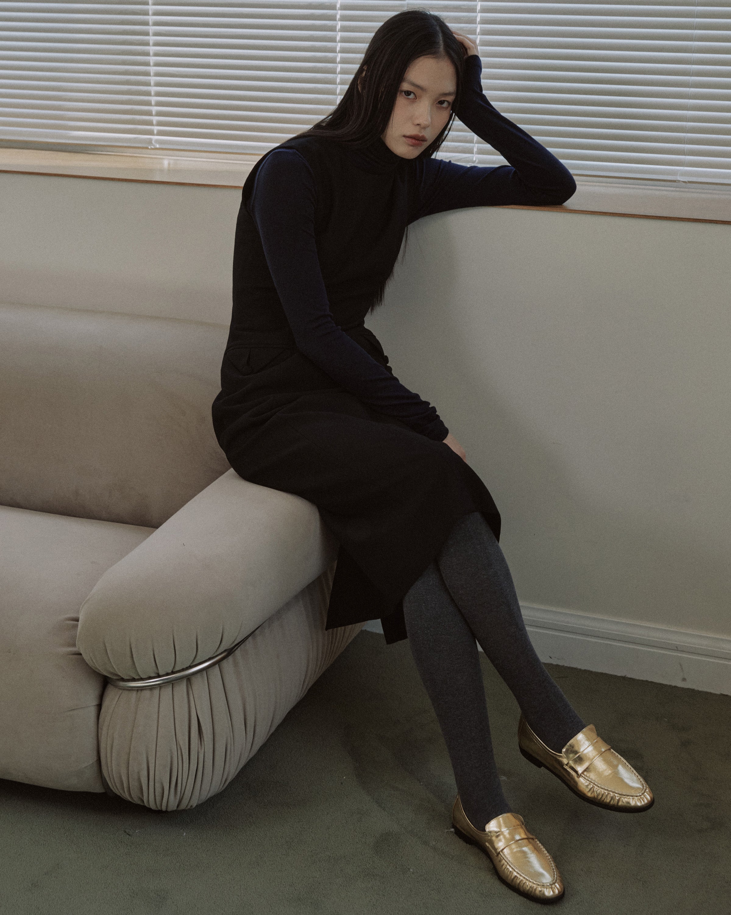 HOURGLASS LONG DRESS_BLACK