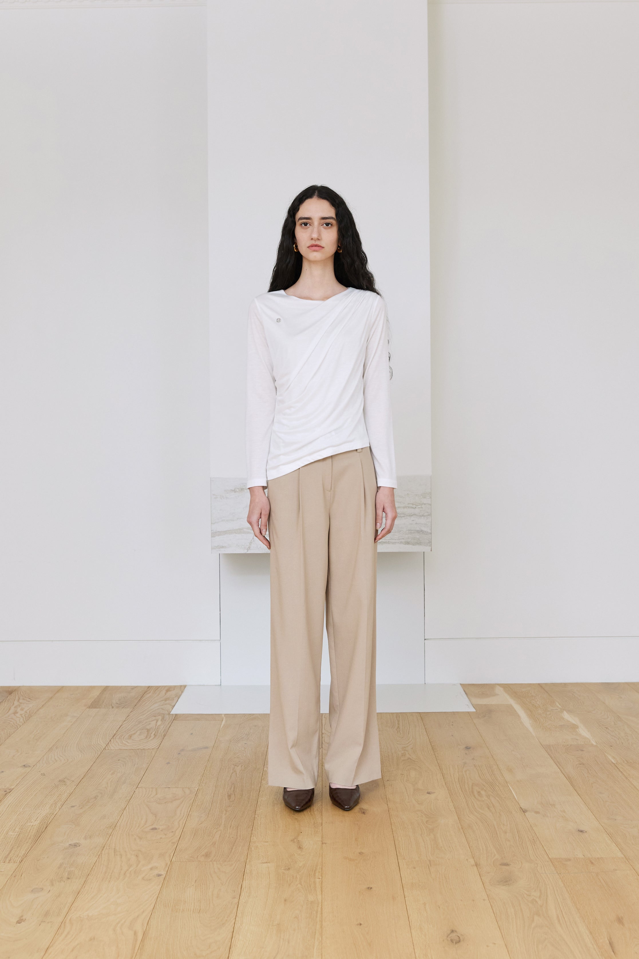 T-SHIRT DRAPÉ_BLANC