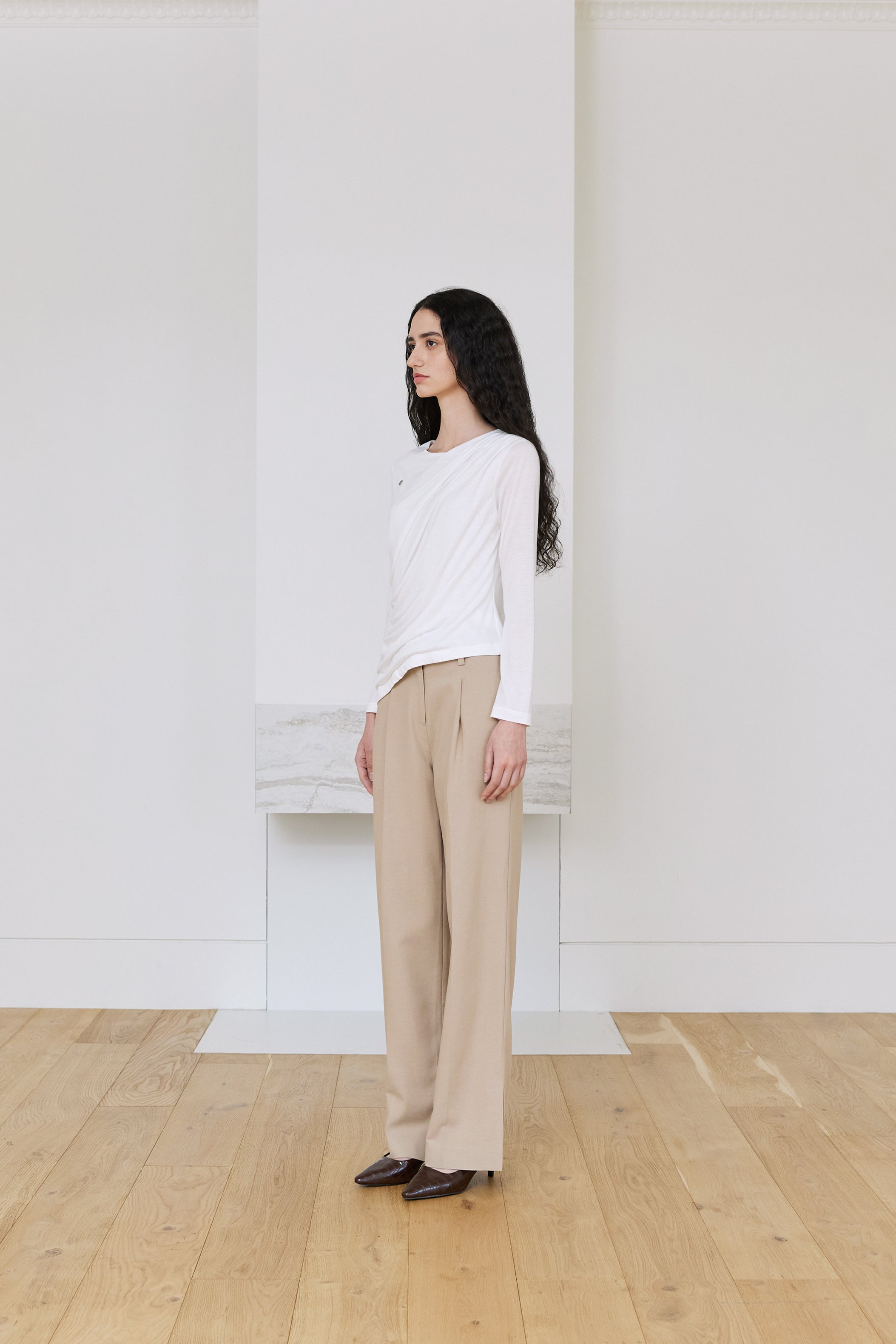 T-SHIRT DRAPÉ_BLANC