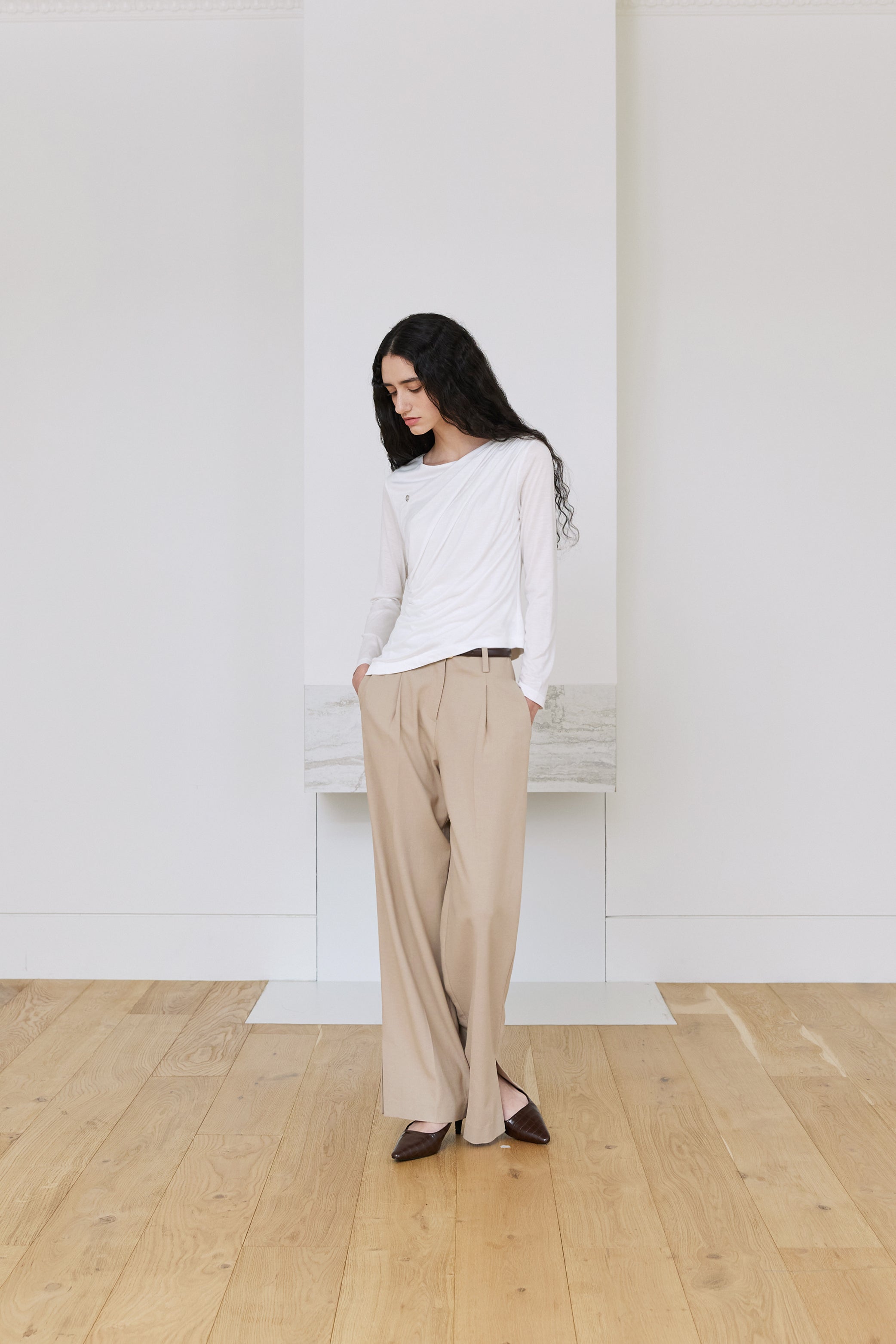 T-SHIRT DRAPÉ_BLANC