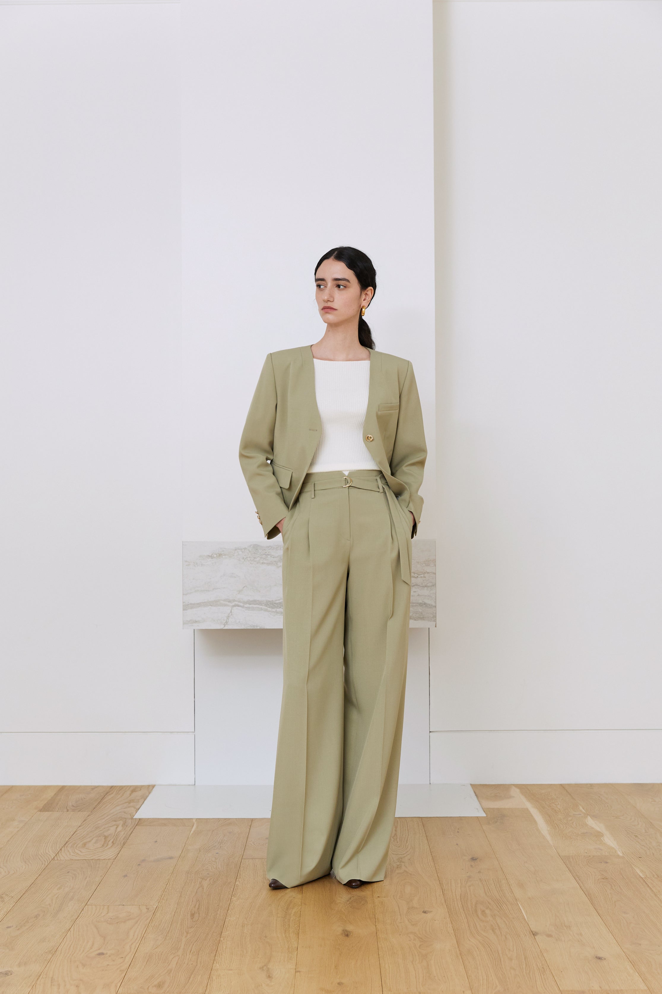 VESTE SANS COL SIERRA_KAKI