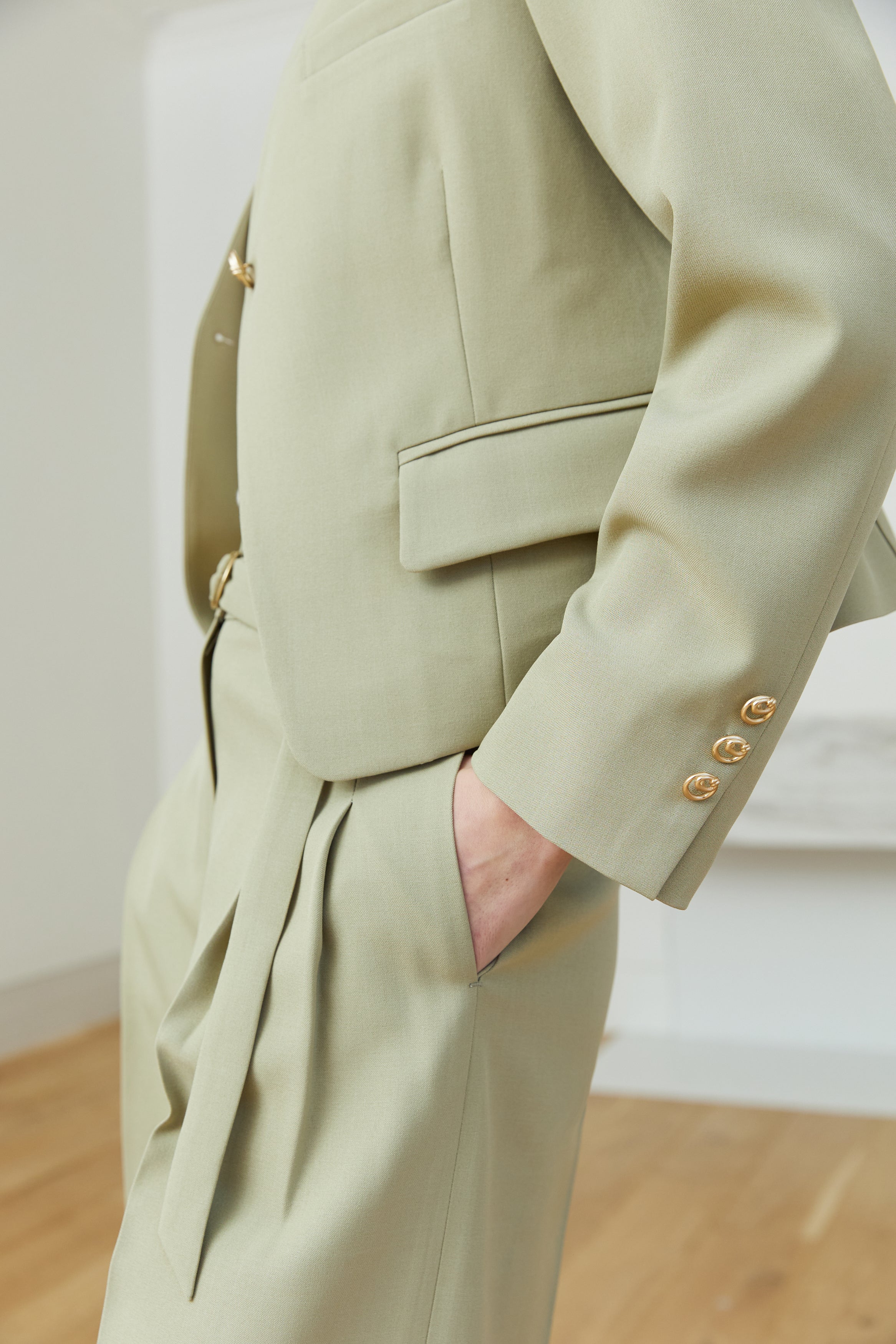 VESTE SANS COL SIERRA_KAKI
