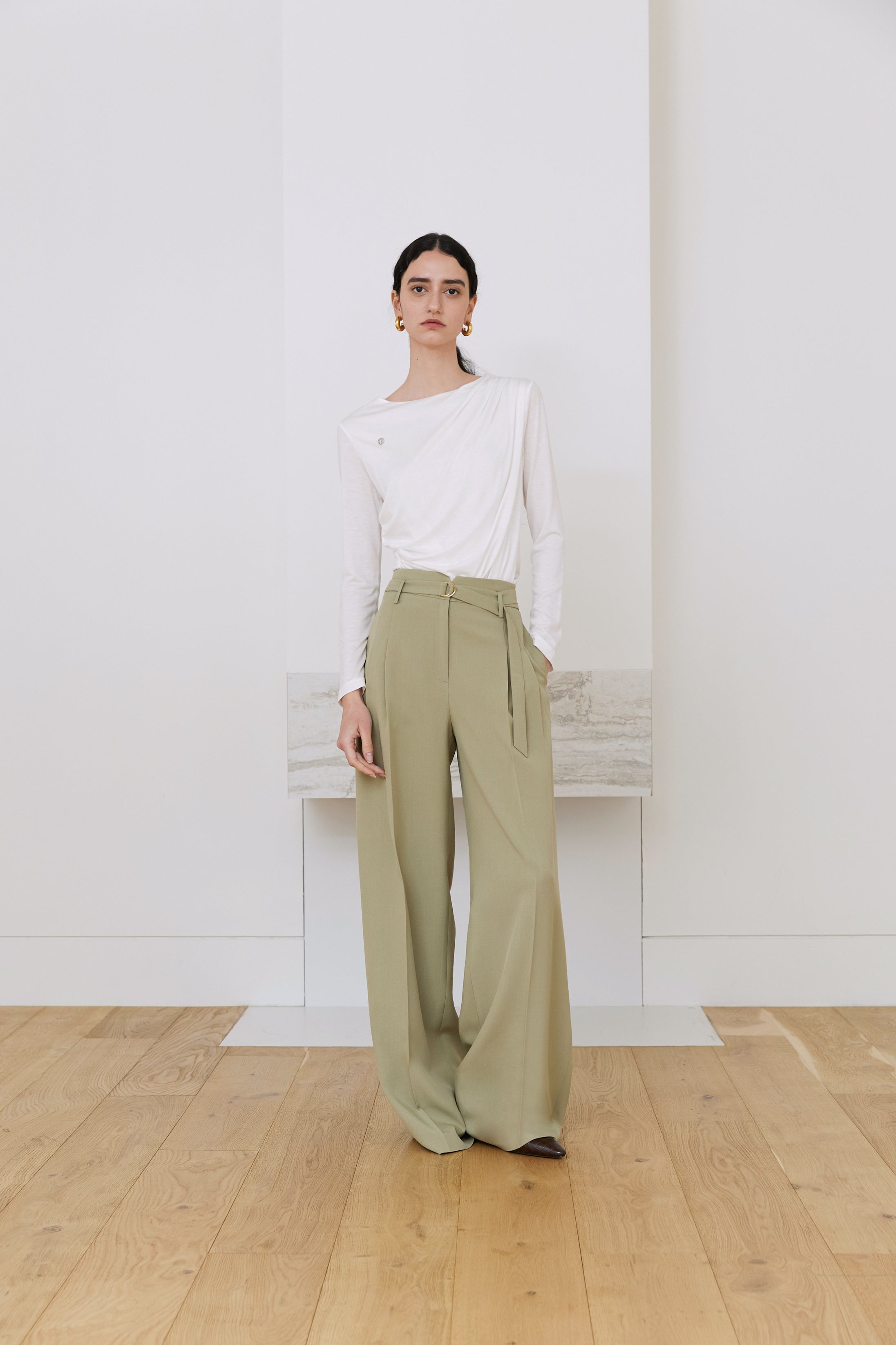 25SS SIERRA COLLARLESS JACKET_KAKI