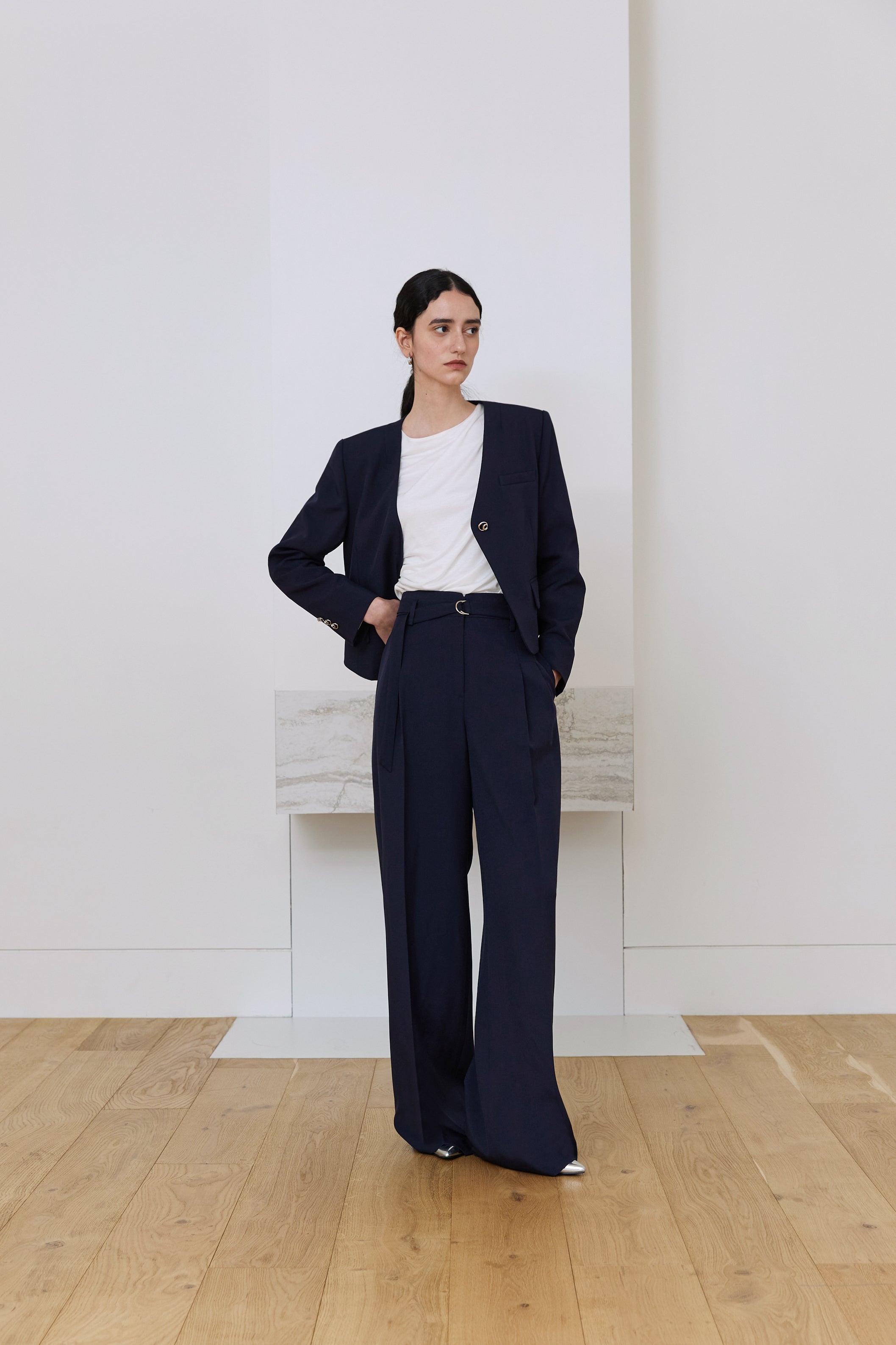 VESTE SANS COL SIERRA_BLEU MARINE