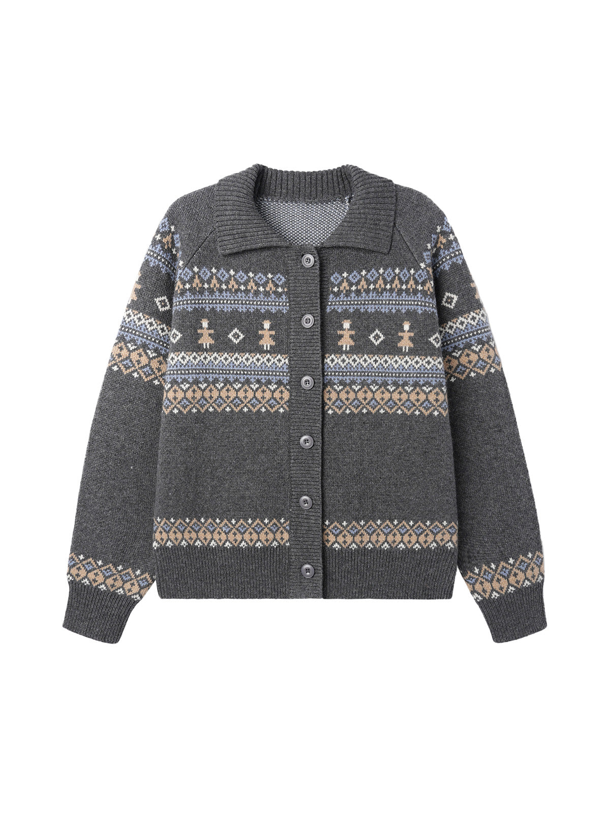 THING JACQUARD CARDIGAN_GRAY