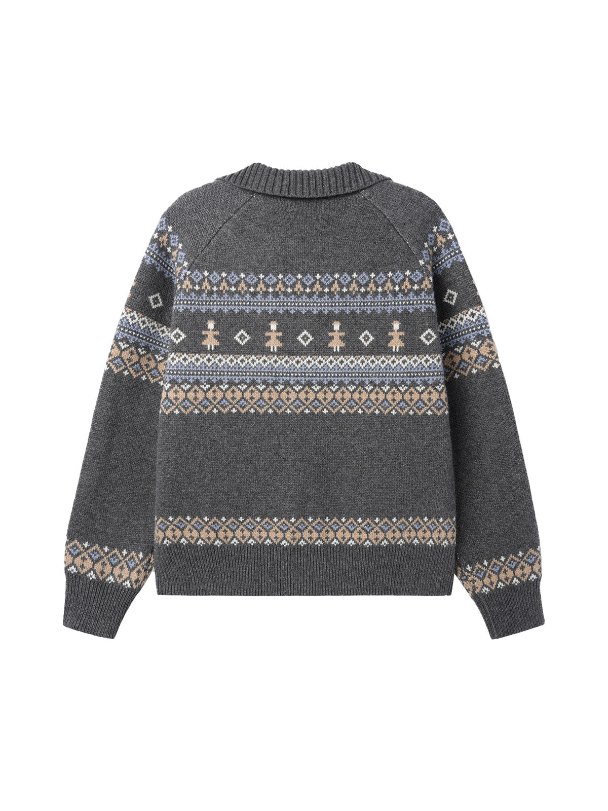 THING JACQUARD CARDIGAN_GRAY