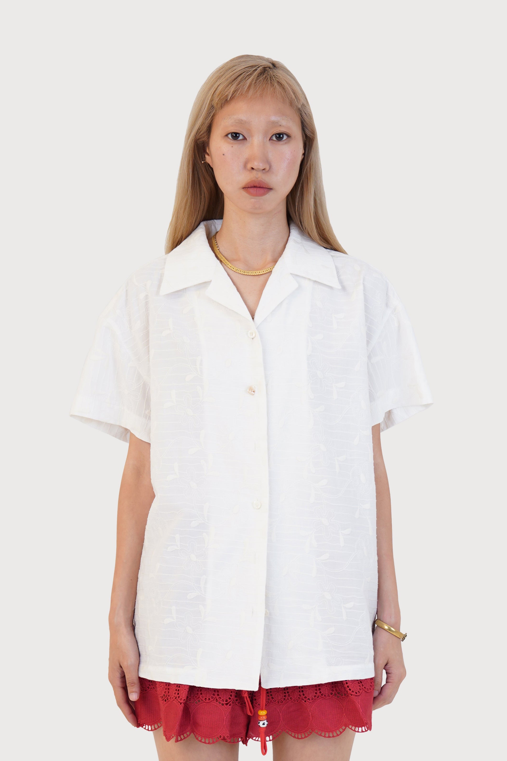 JACQUARD SUMMER SHIRT_IVORY