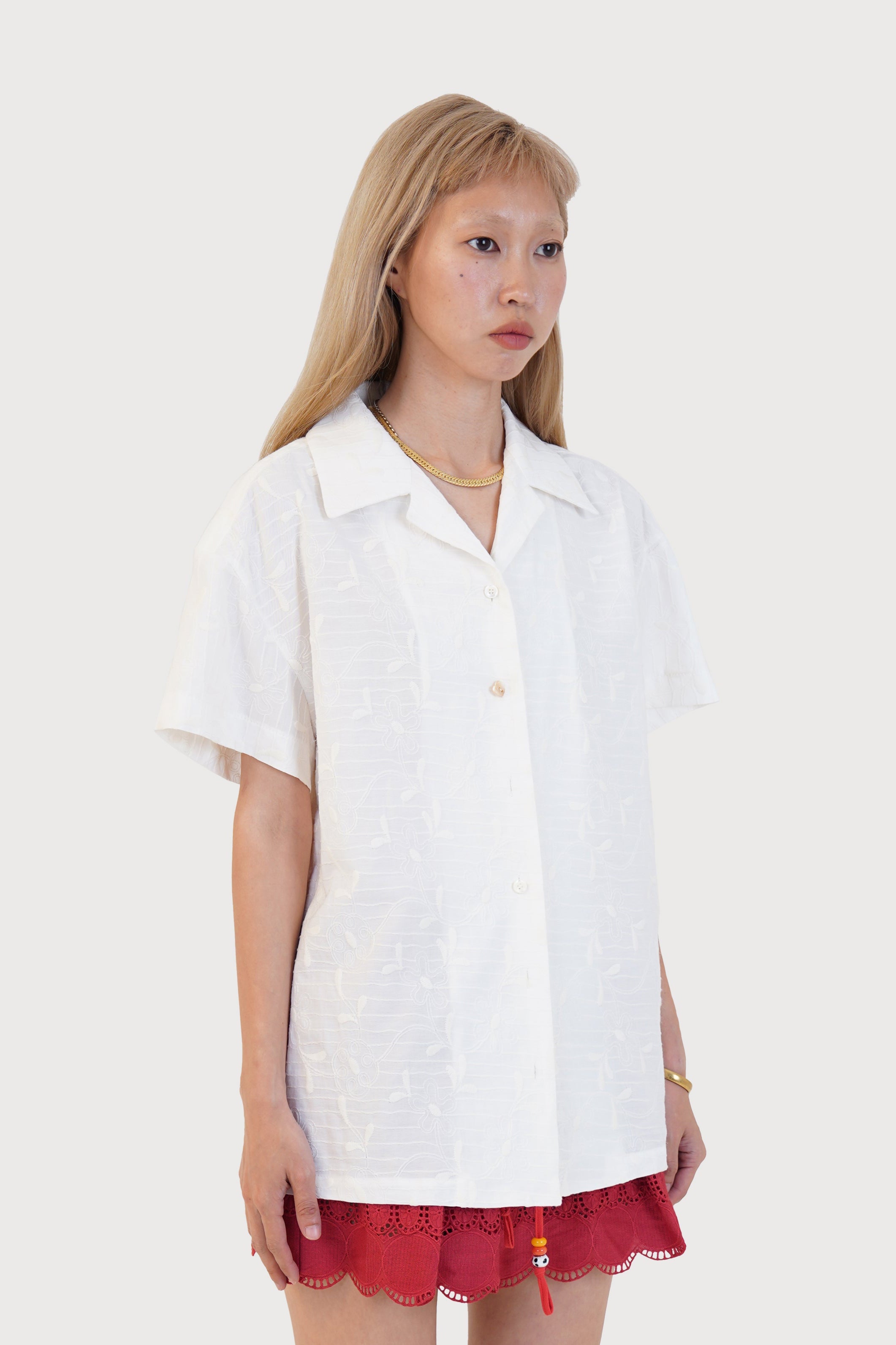 JACQUARD SUMMER SHIRT_IVORY